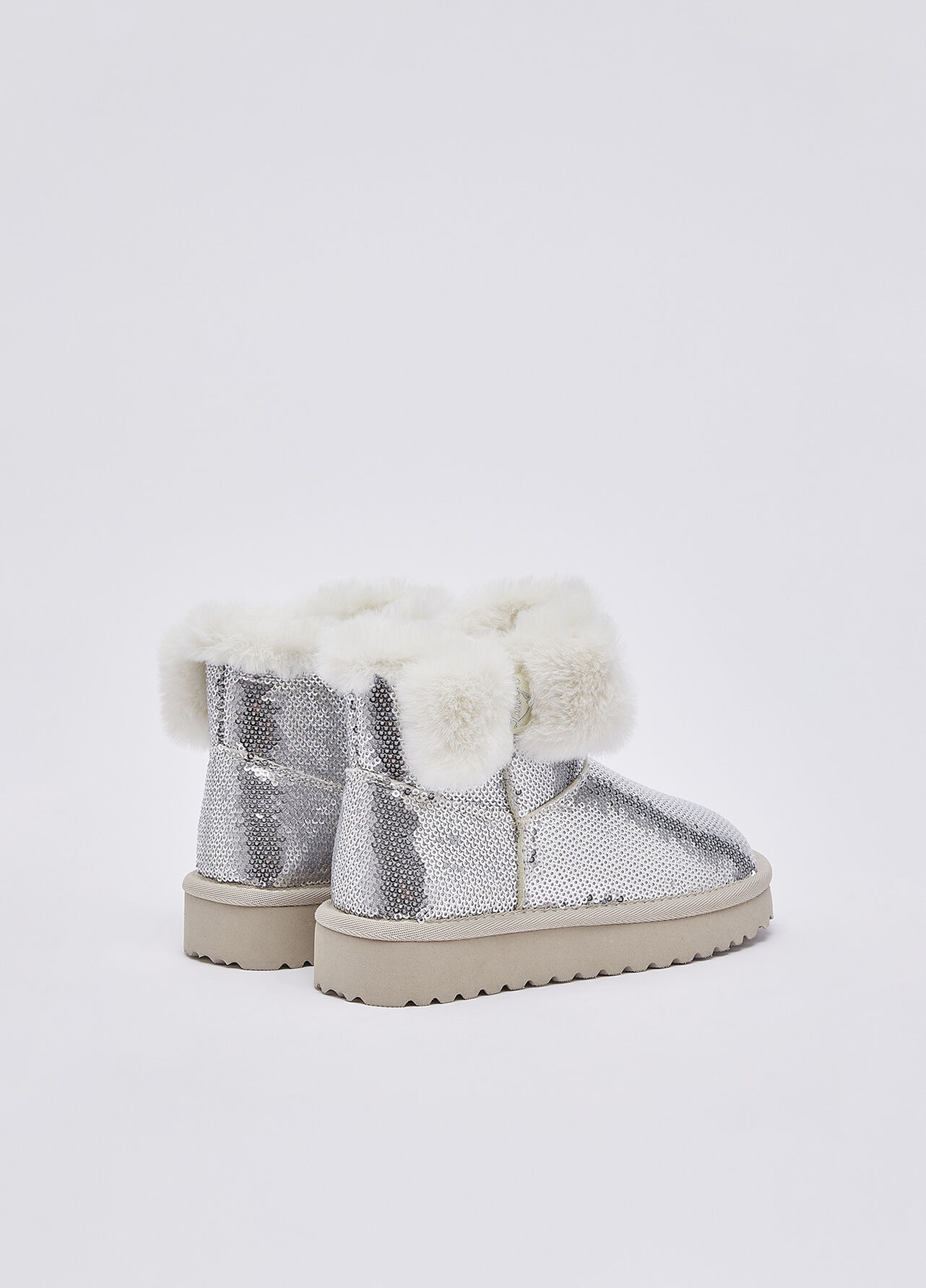 Stivaletti warm con paillettes - SILVER