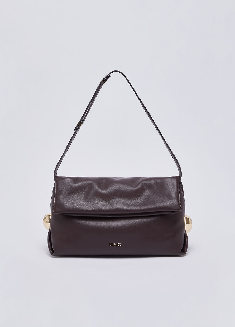 Borsa a spalla Riccy media - AUBERGINE