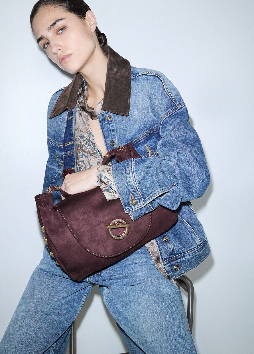 Borsa a mano media - AUBERGINE
