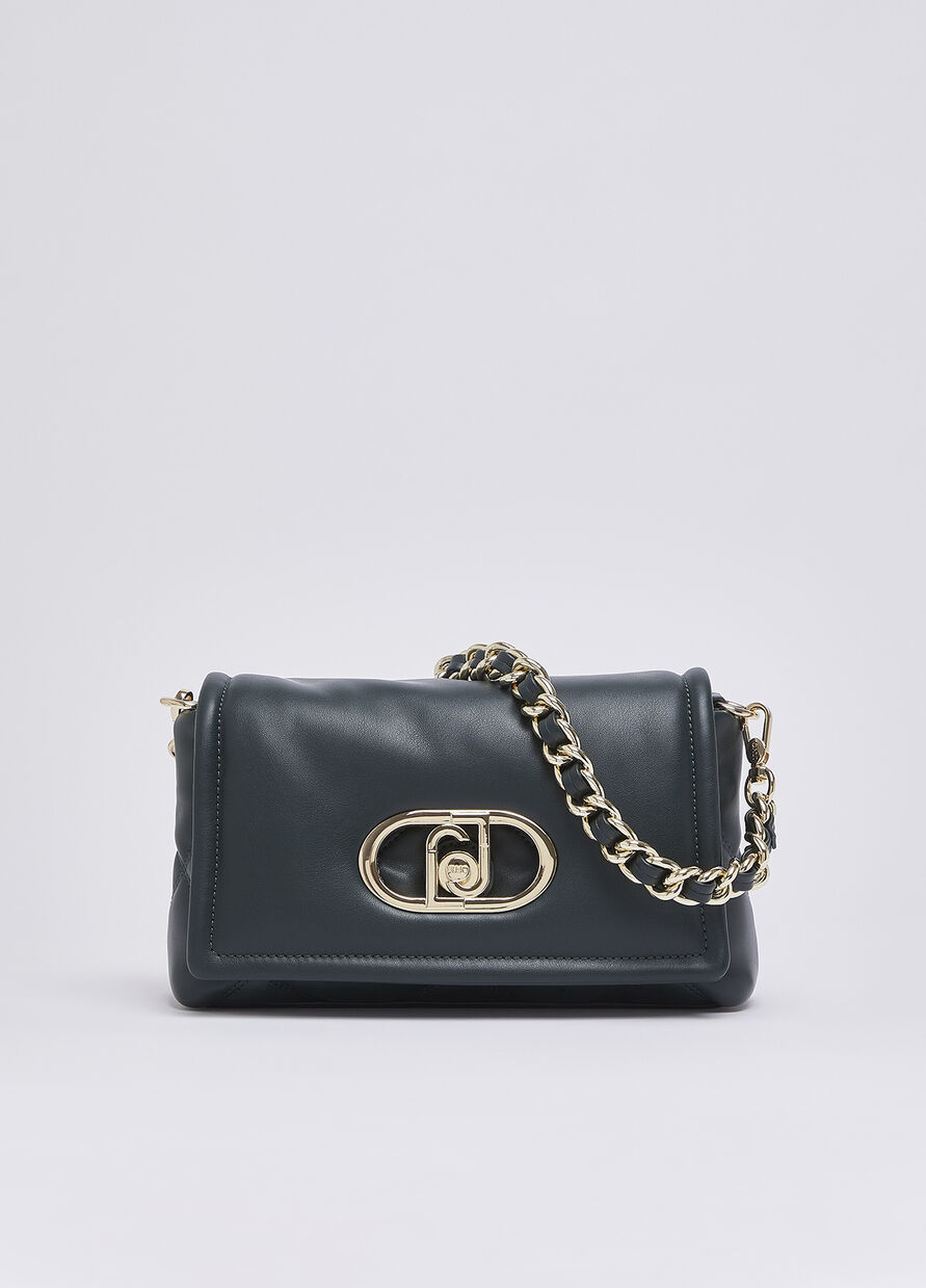 Borsa LaPuffy media con matelassé - DARK GREEN