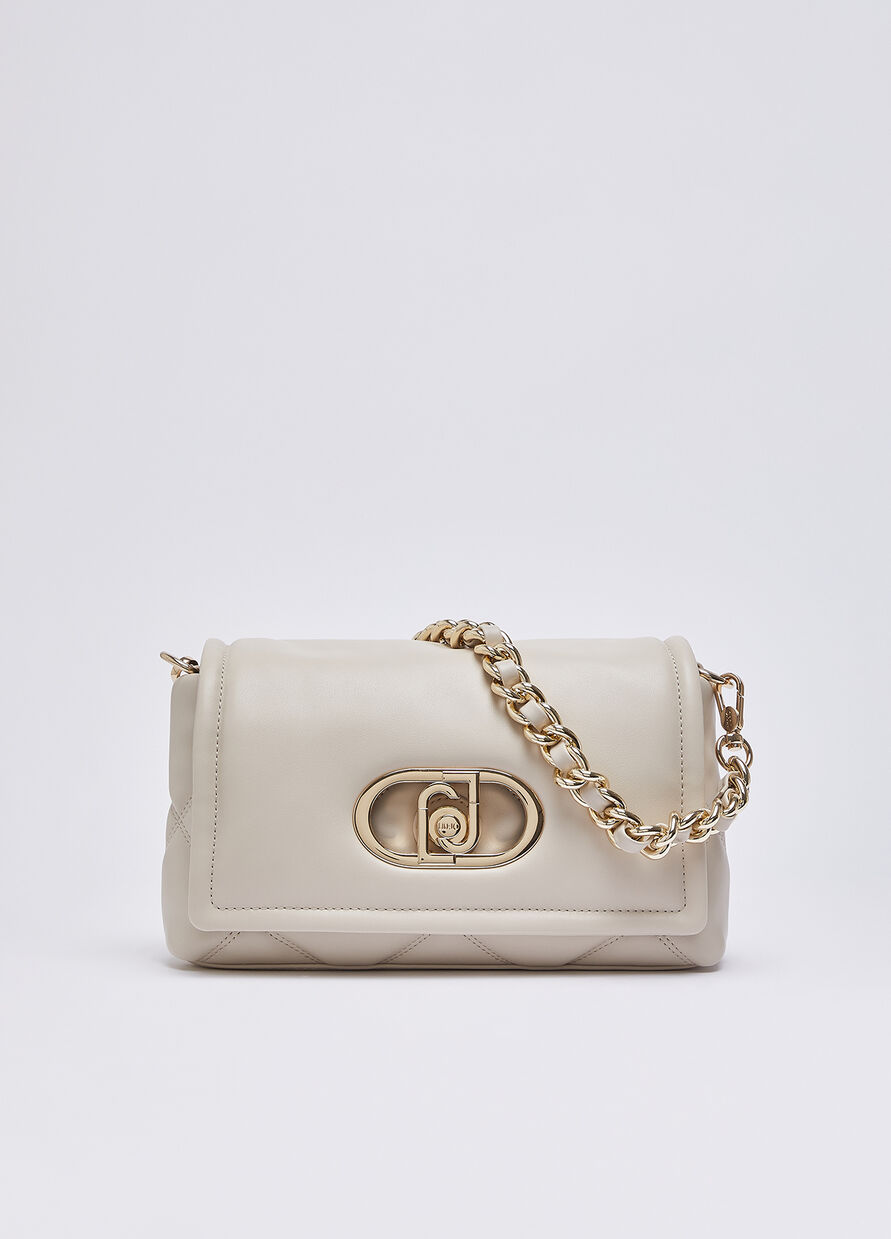 Borsa LaPuffy media con matelassé - CREAM