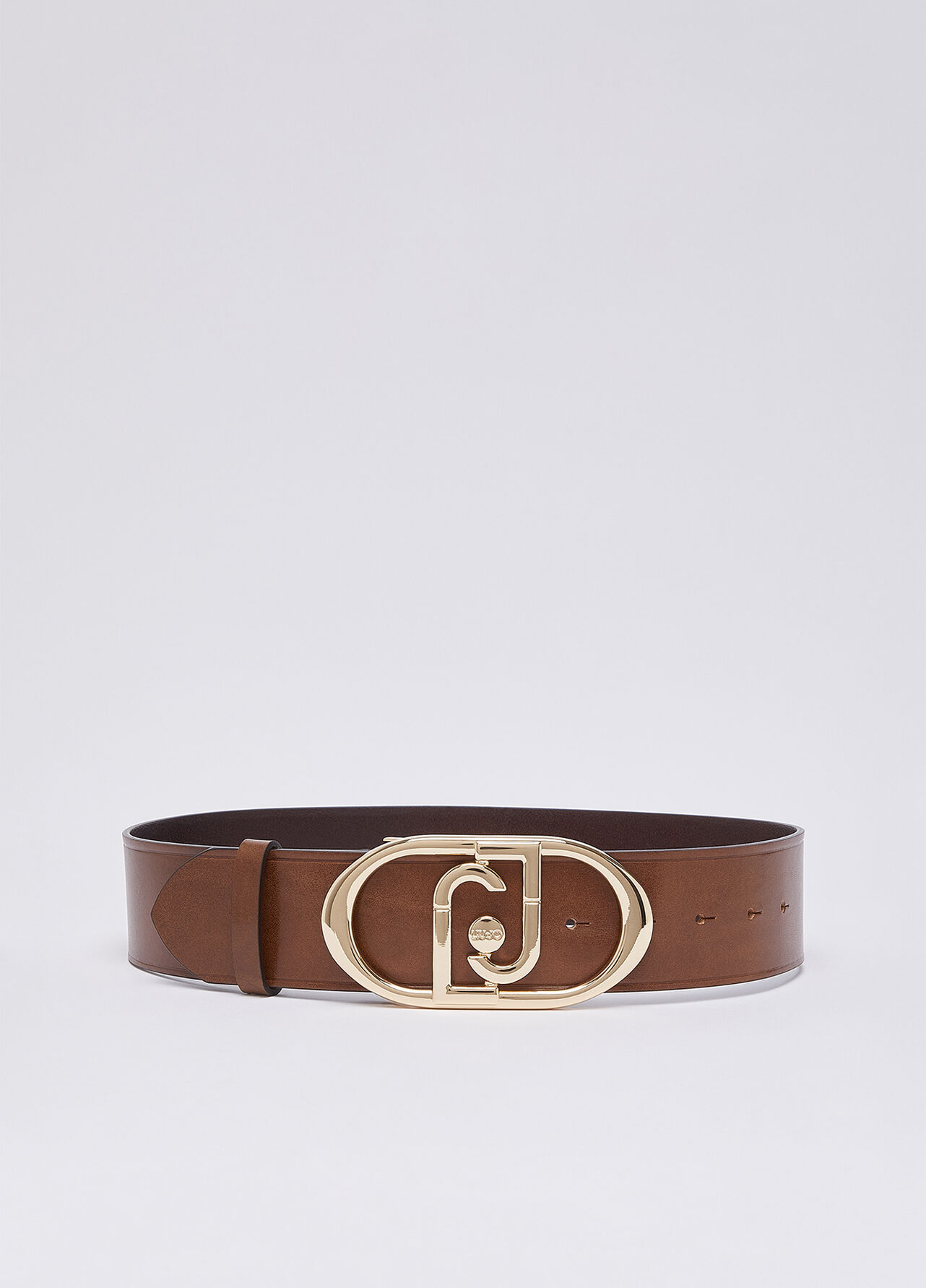 Cintura bustier in pelle - TOBACCO BROWN
