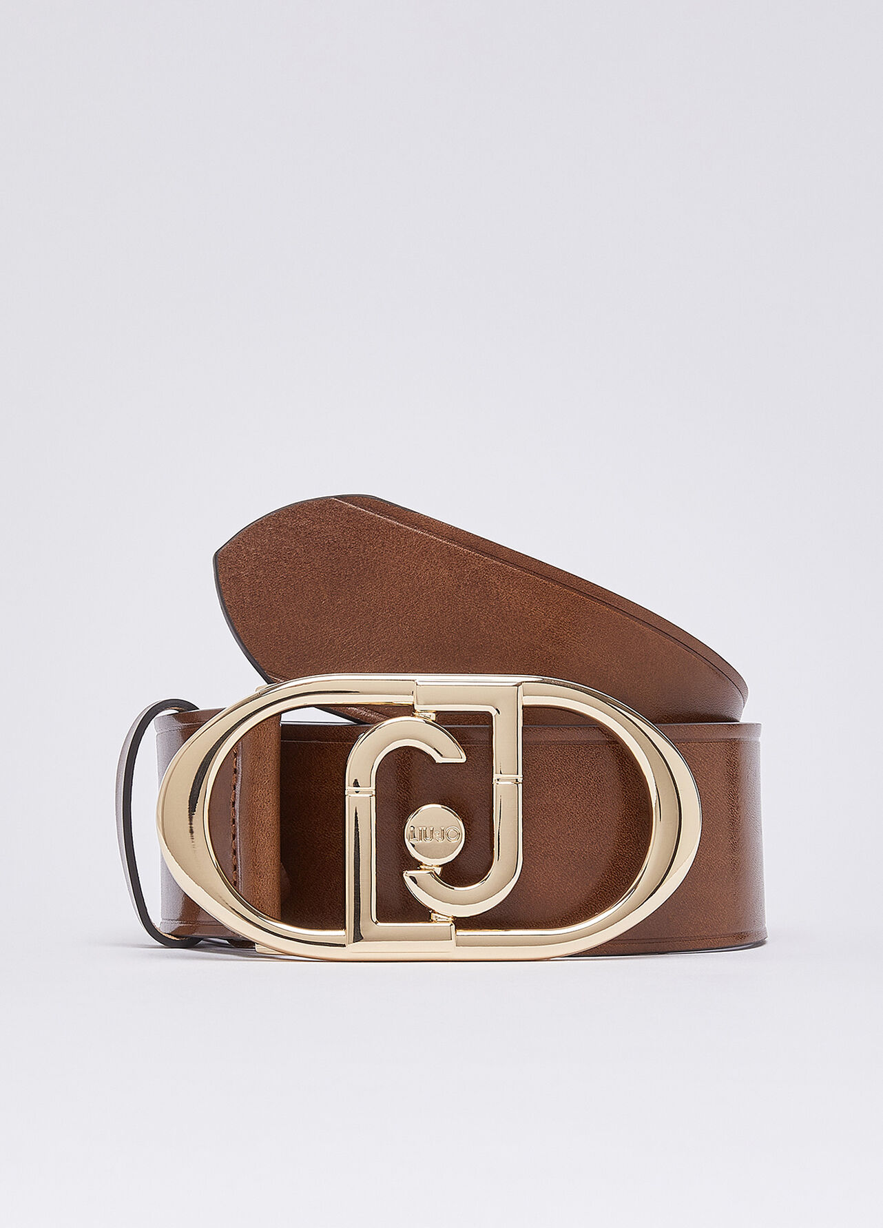 Cintura bustier in pelle - TOBACCO BROWN
