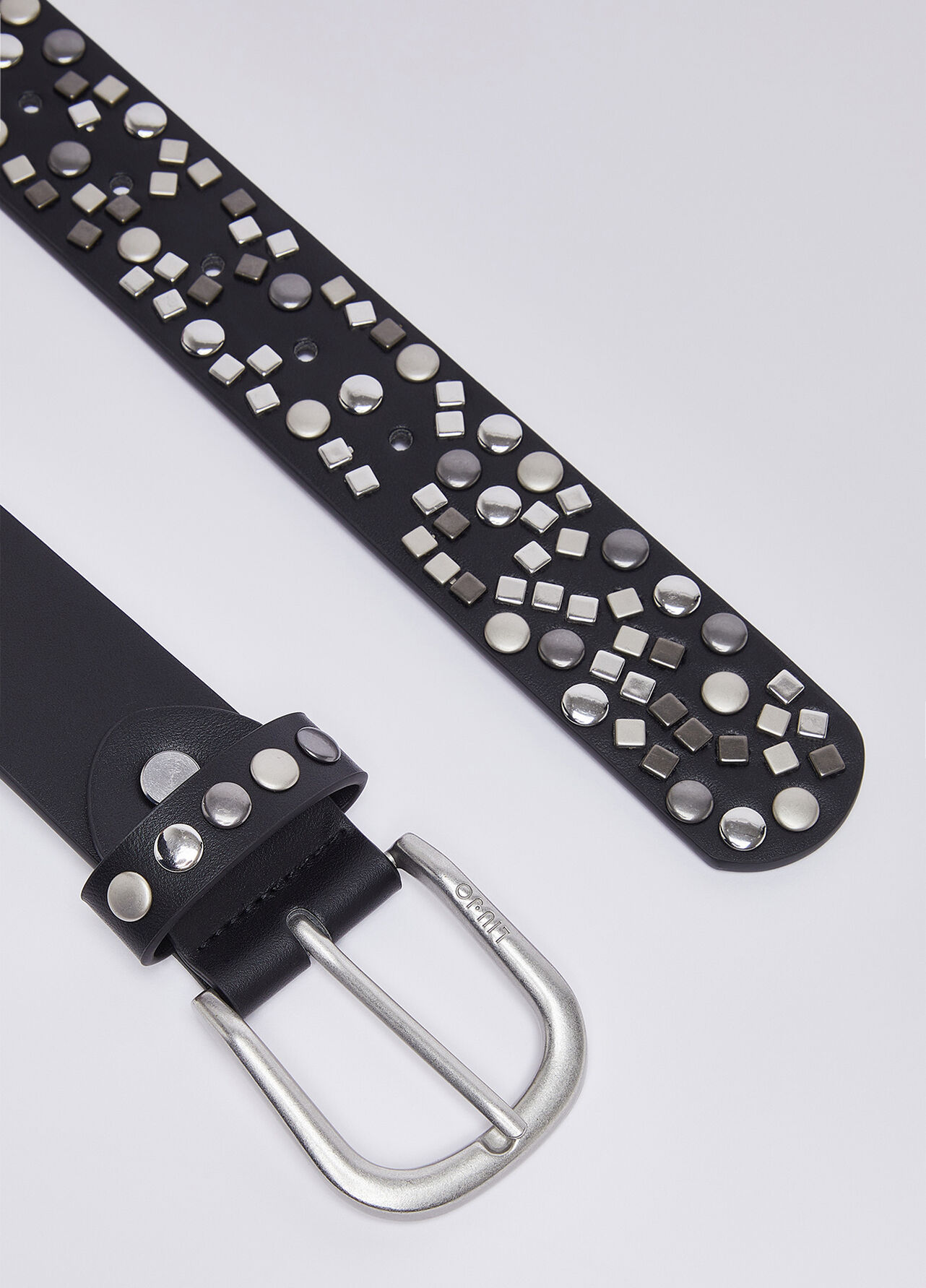 Cintura con borchie - BLACK