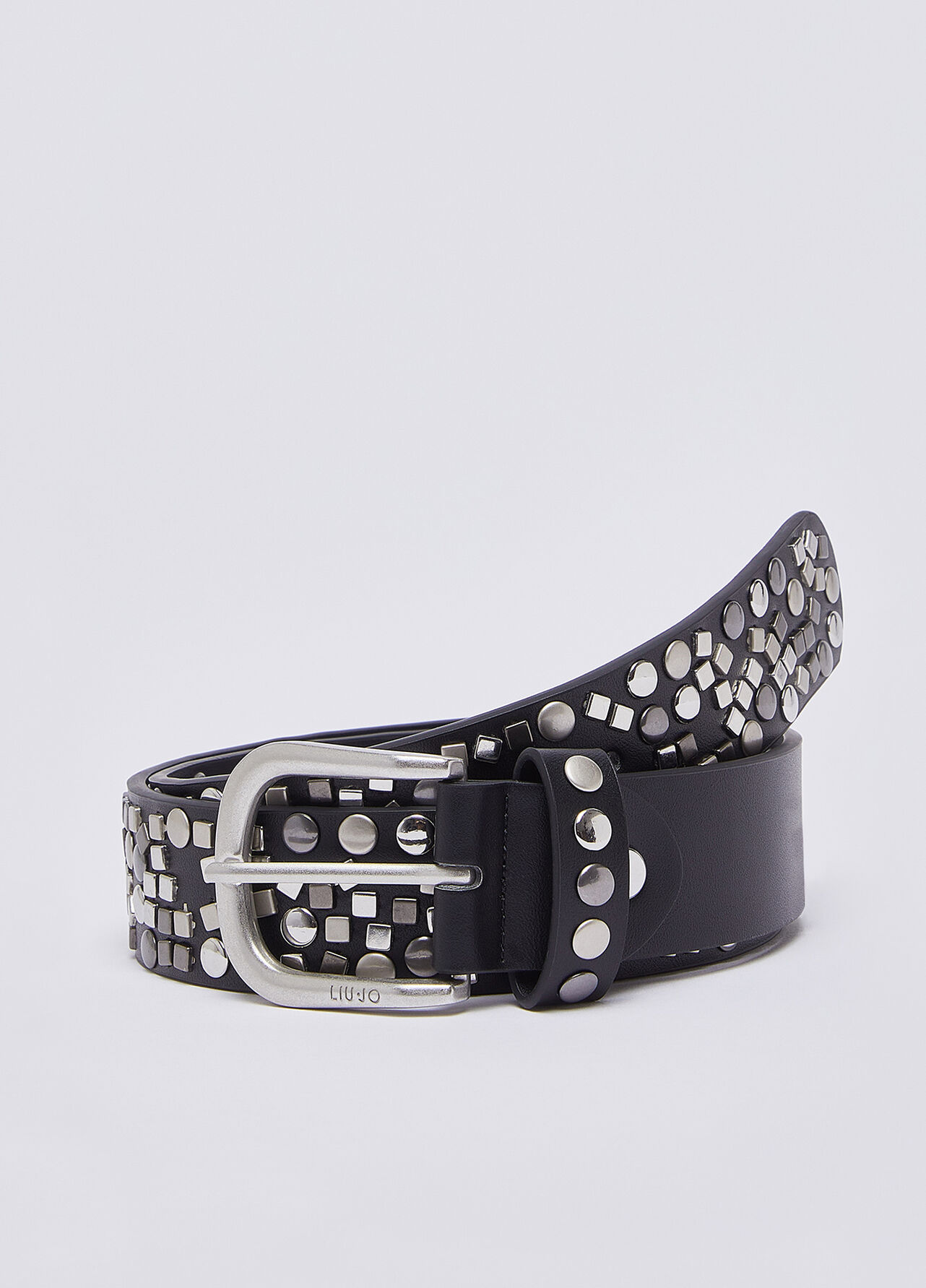 Cintura con borchie - BLACK