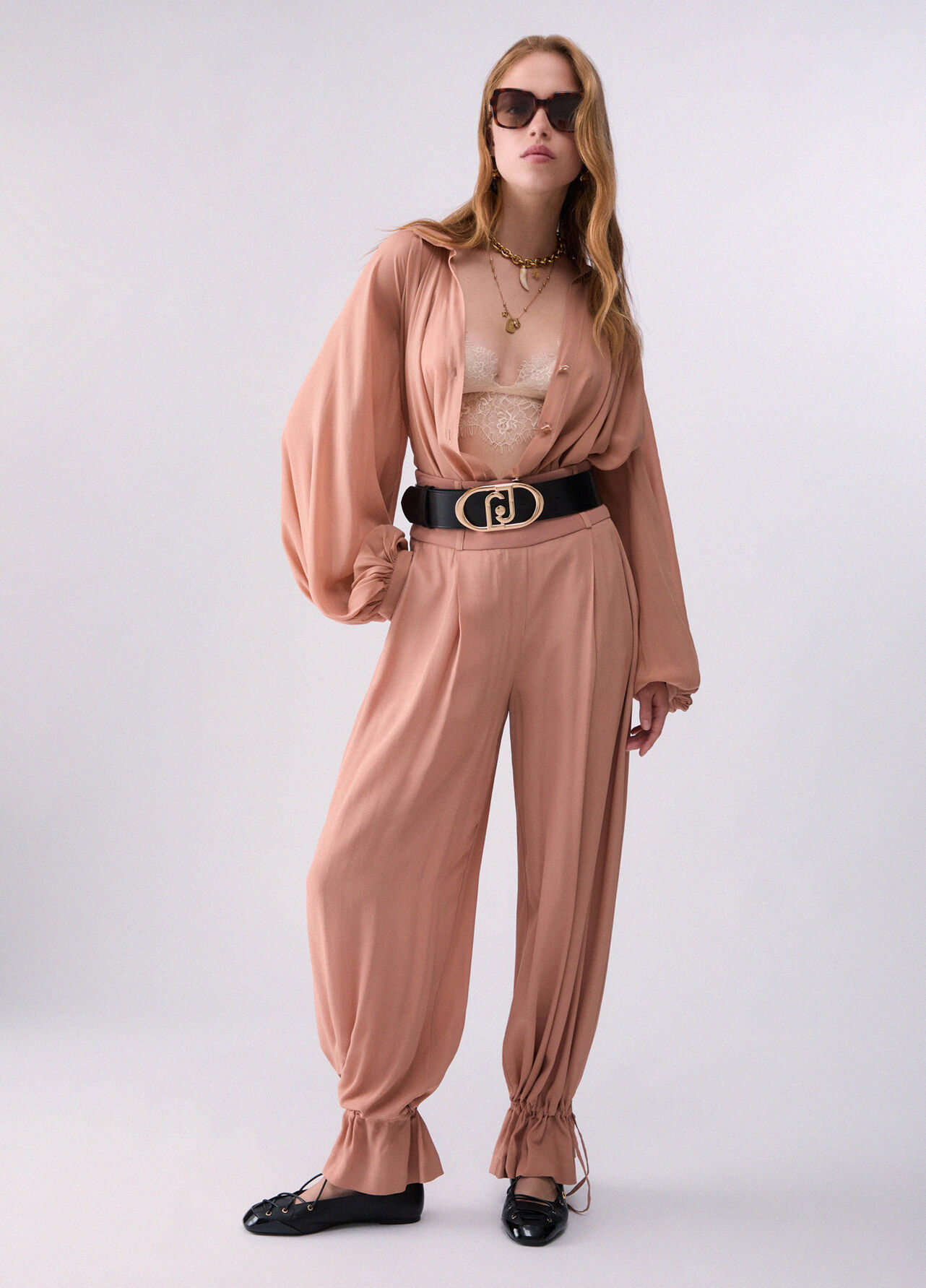 Camicia in georgette - NUDE