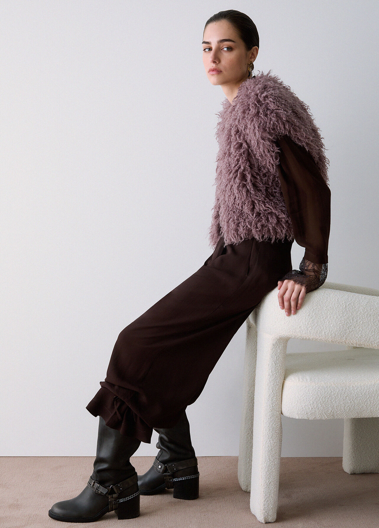 Pantaloni ampi con coulisse - MOCHA