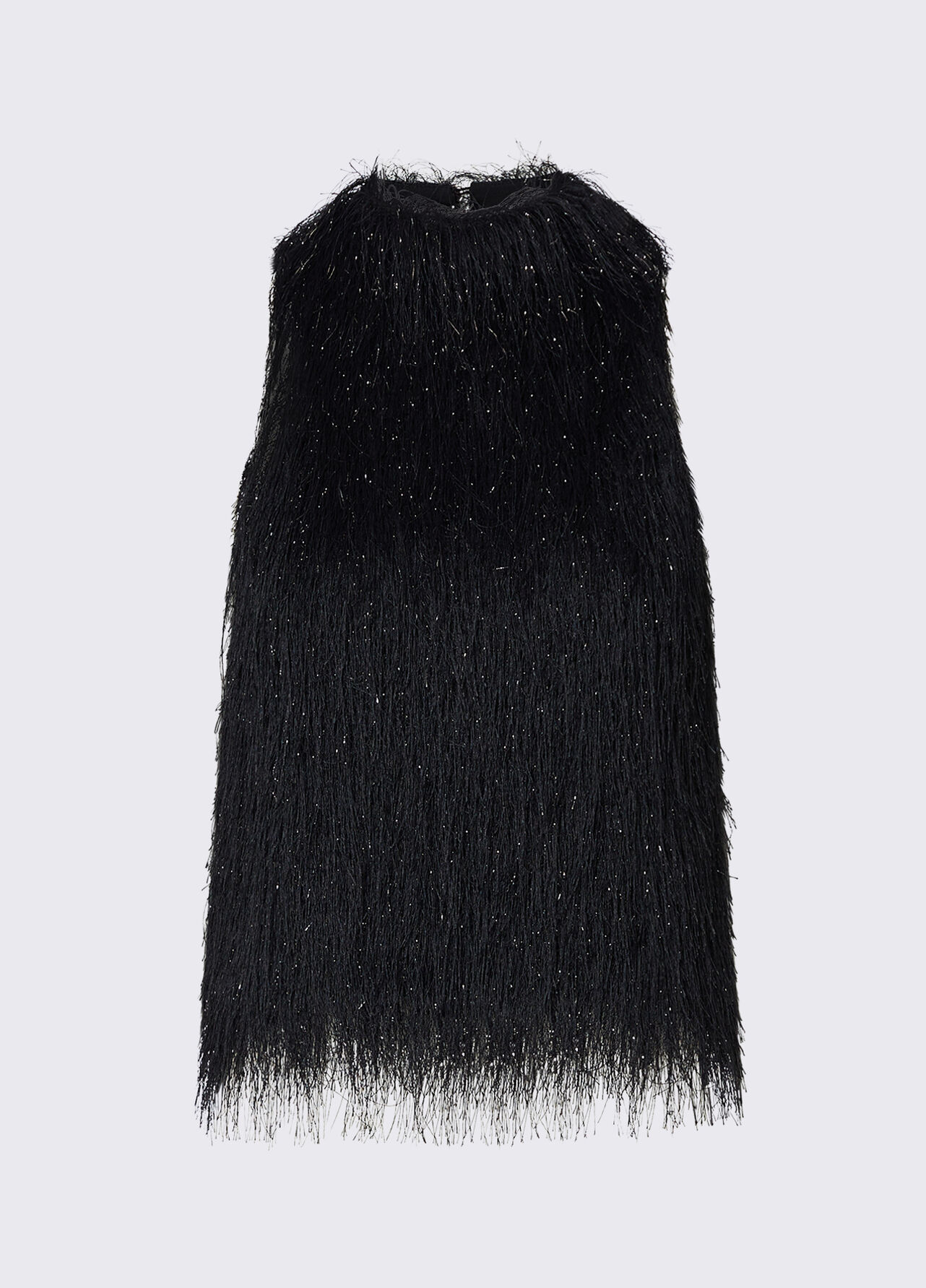 Top con frange - BLACK