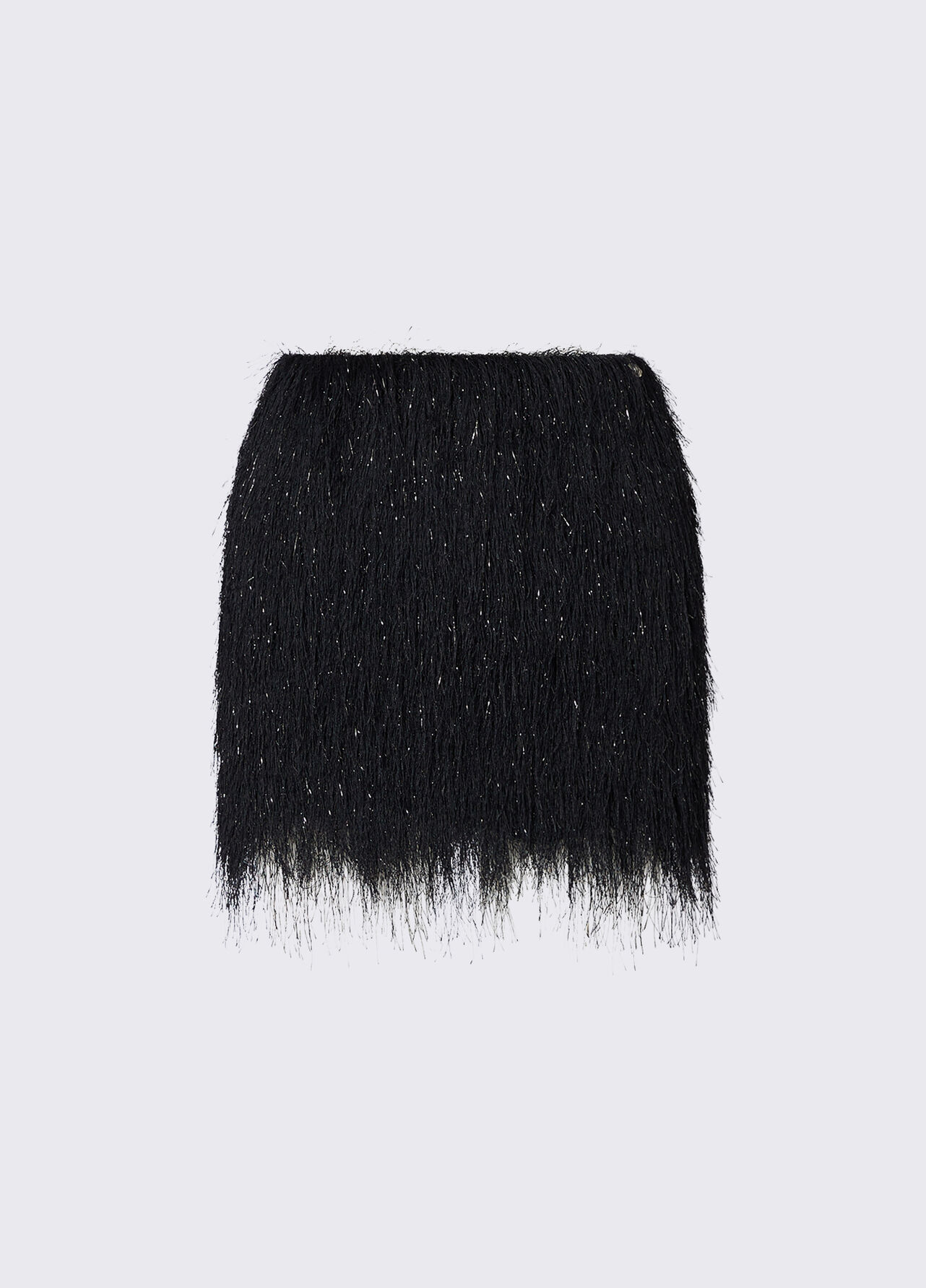 Minigonna con frange - BLACK
