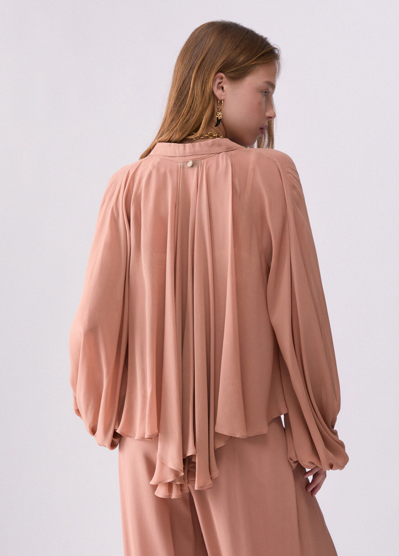 Camicia in georgette - NUDE