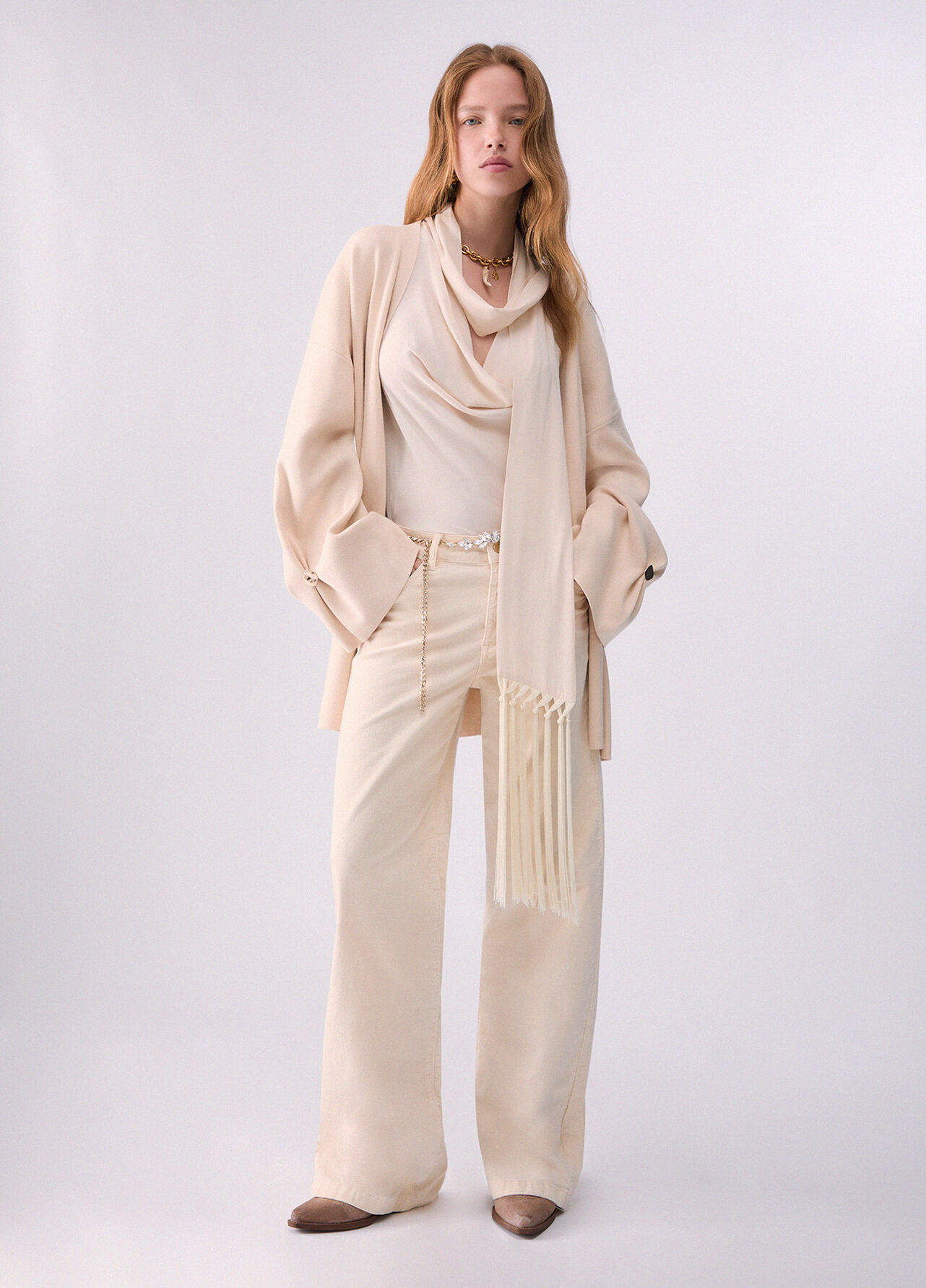 Top con sciarpa - BUTTER CREAM