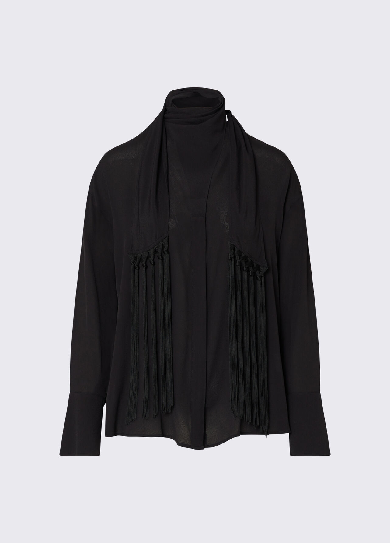 Camicia con sciarpa - BLACK