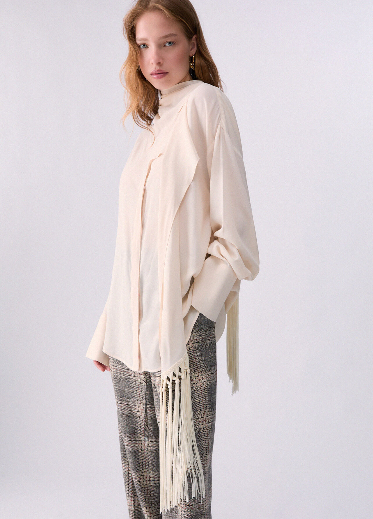 Camicia con sciarpa - BUTTER CREAM