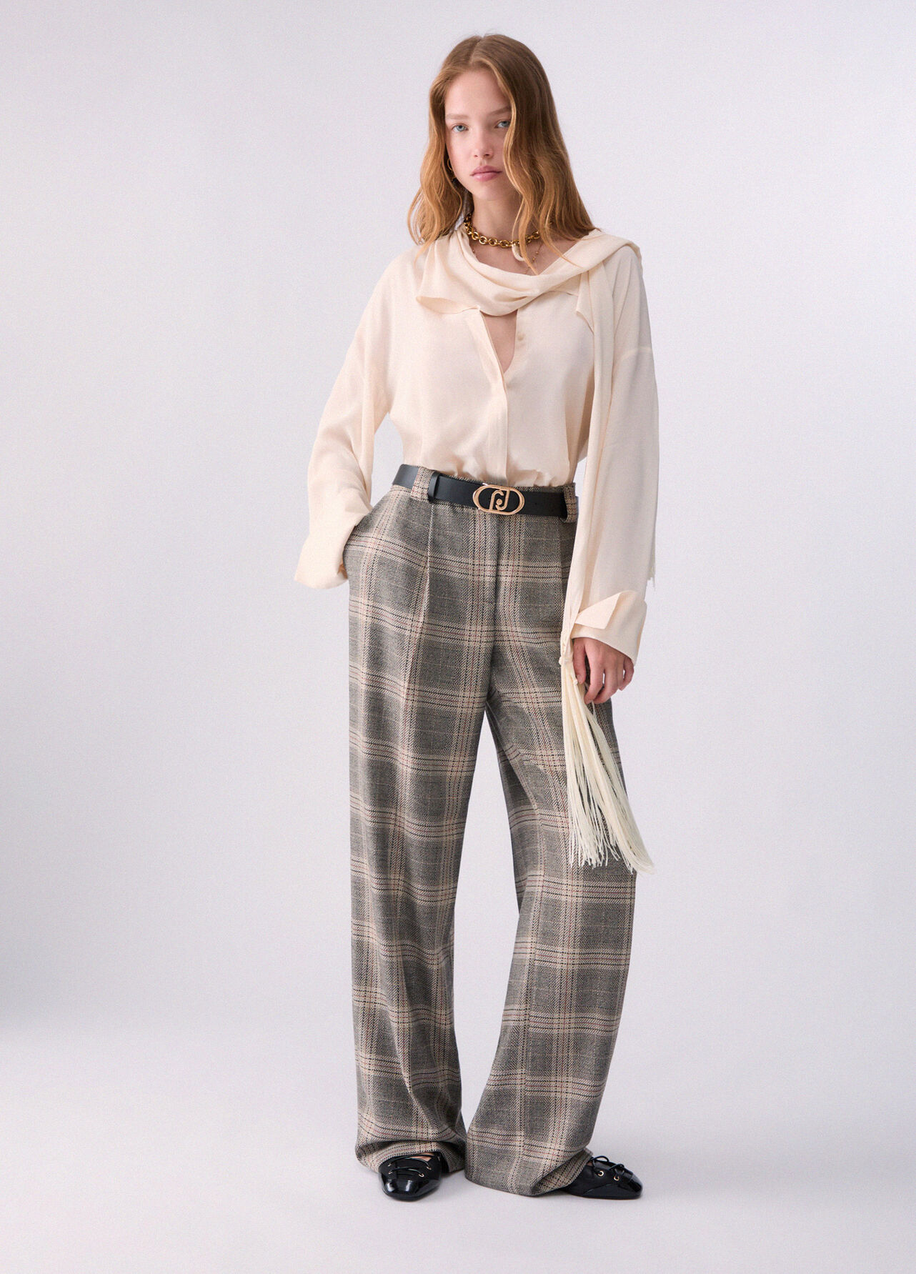 Camicia con sciarpa - BUTTER CREAM
