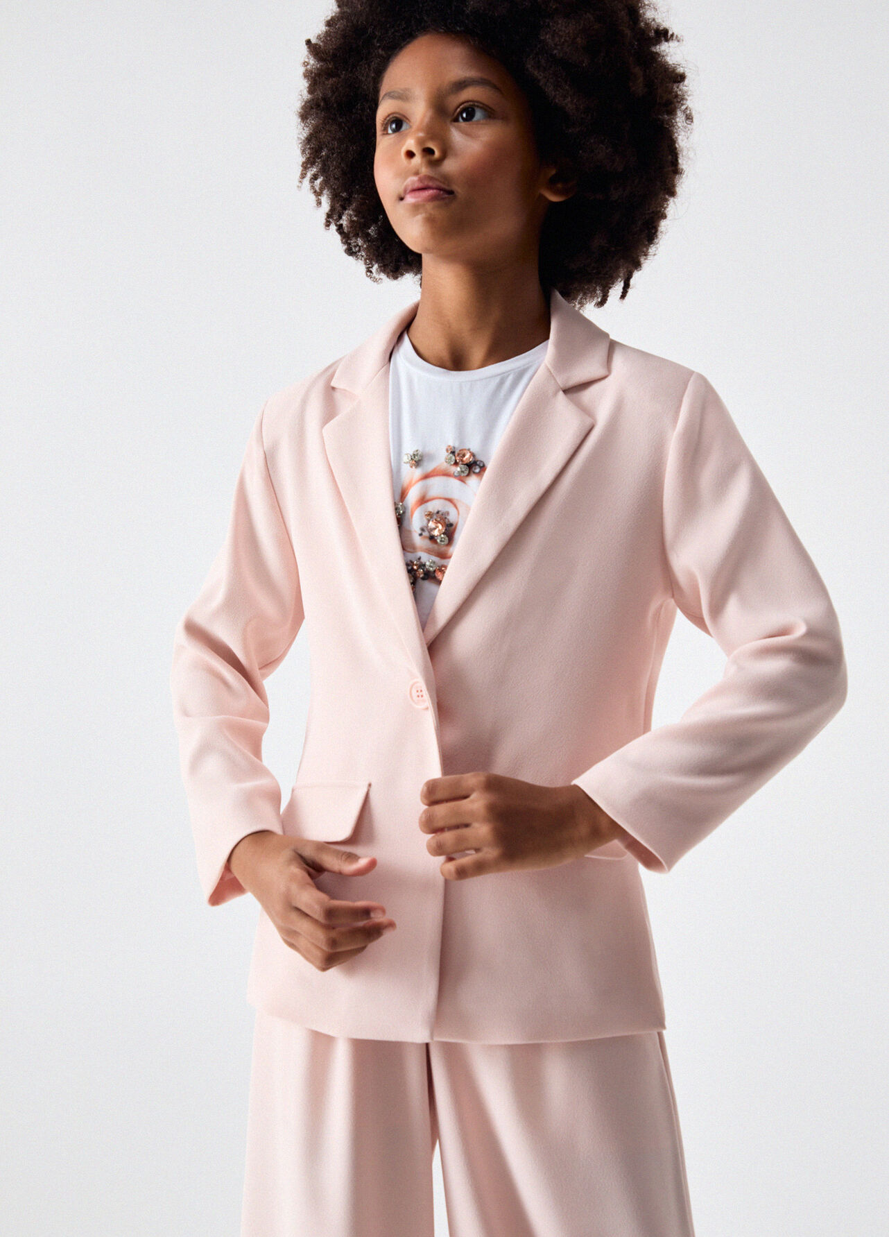 Giacca in envers satin - PEACH PINK