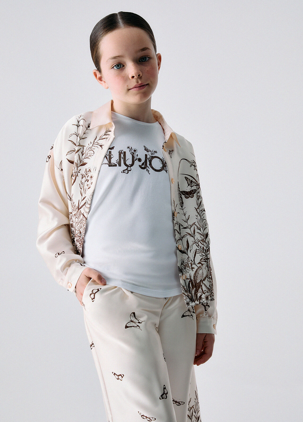 T-shirt Liu Jo Better - WHITE / BROWN
