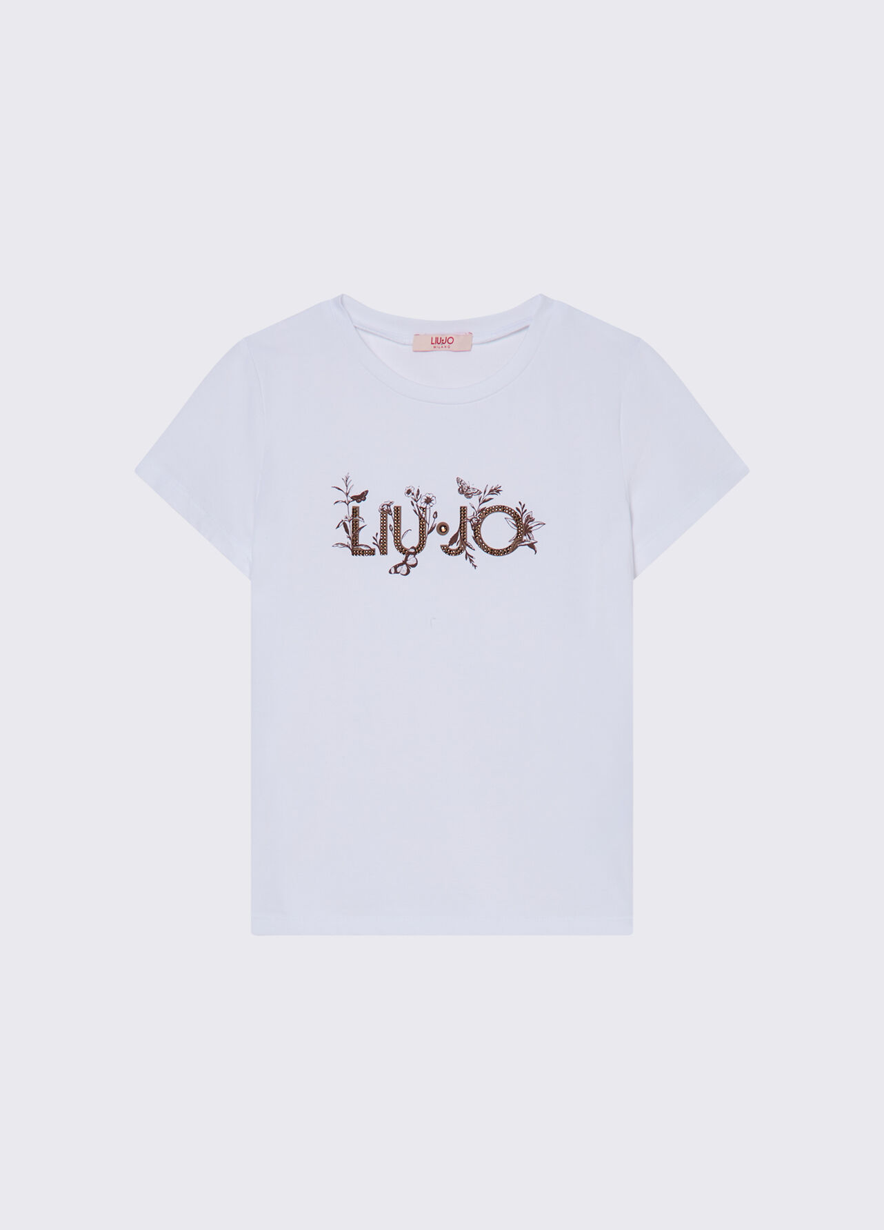 T-shirt Liu Jo Better - WHITE / BROWN