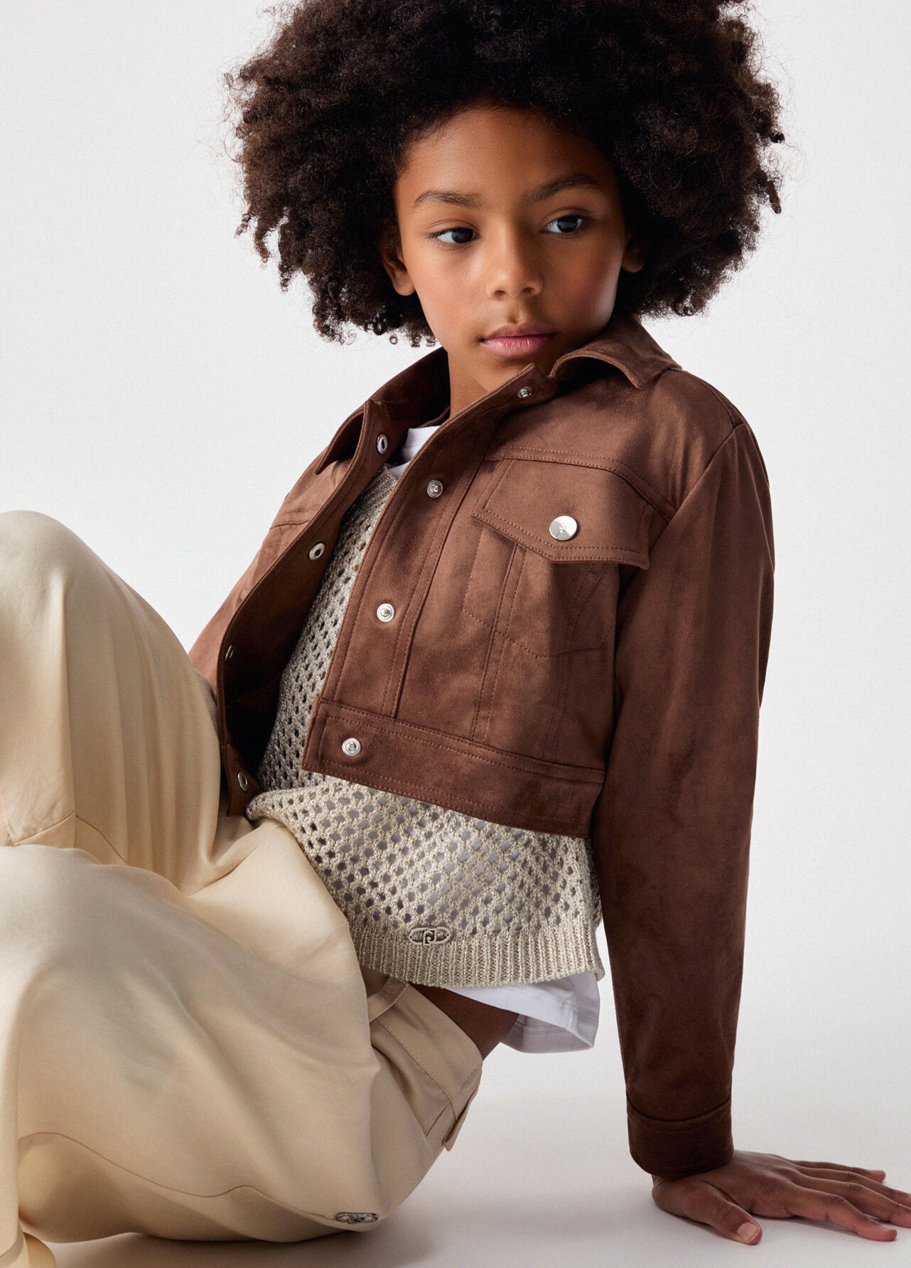 Giacca in microfibra - BROWN