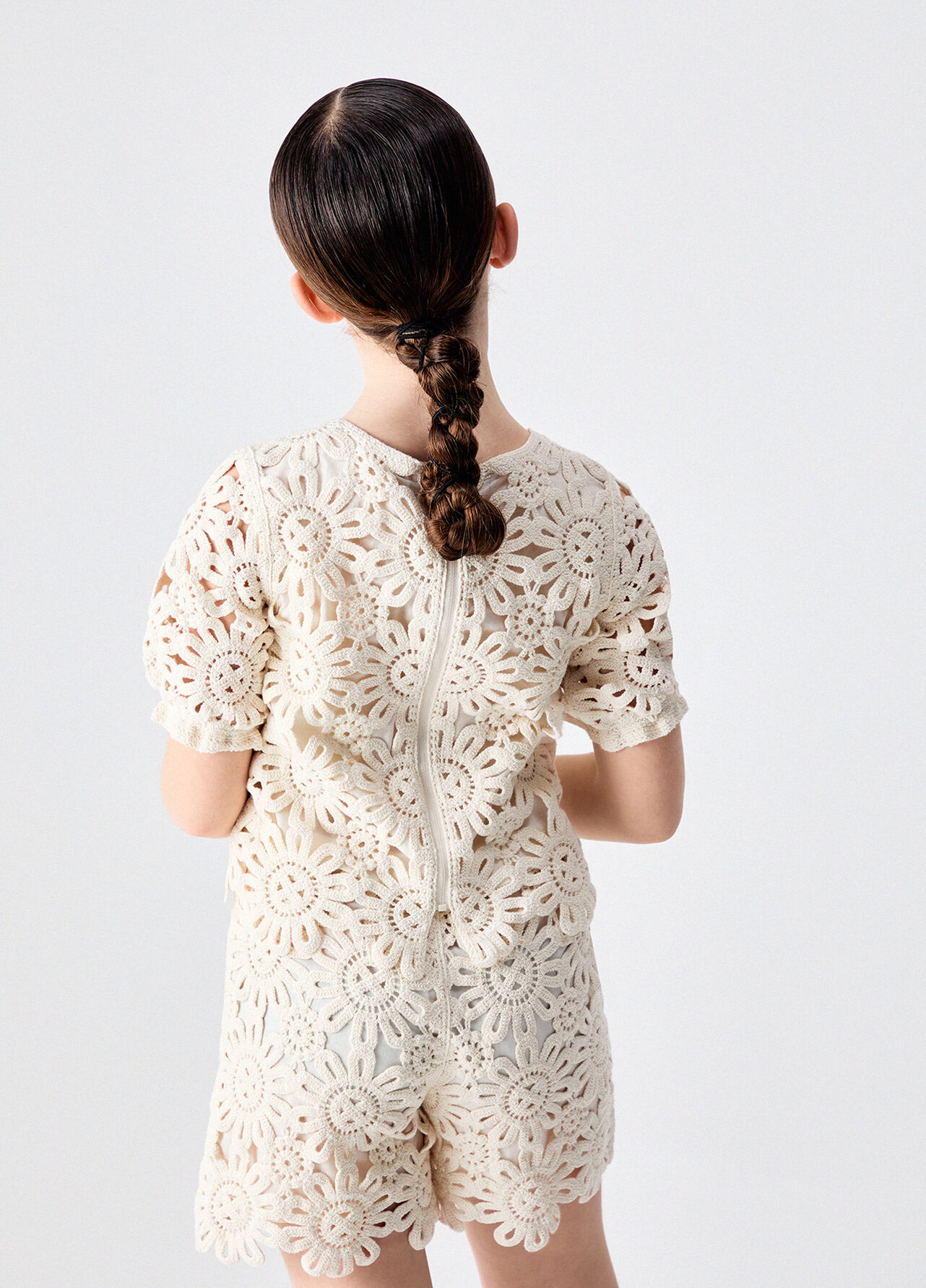 Top in macramè - BEIGE