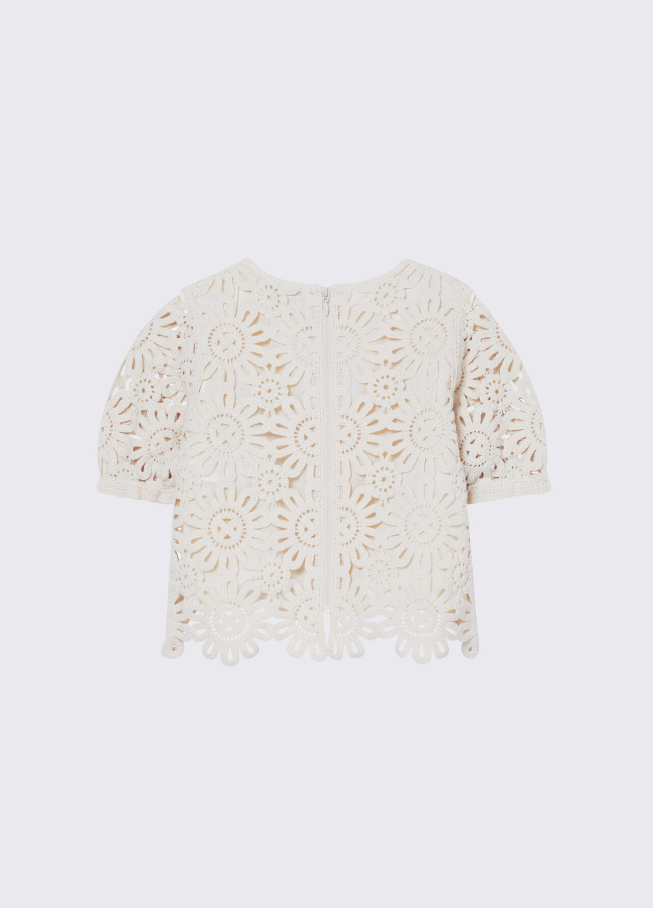 Top in macramè - BEIGE