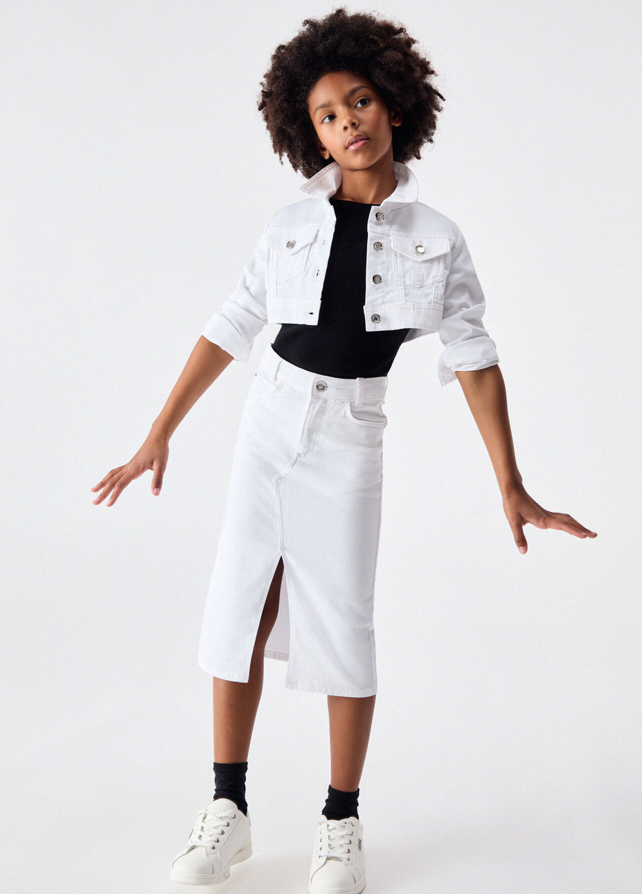 Gonna longuette - WHITE