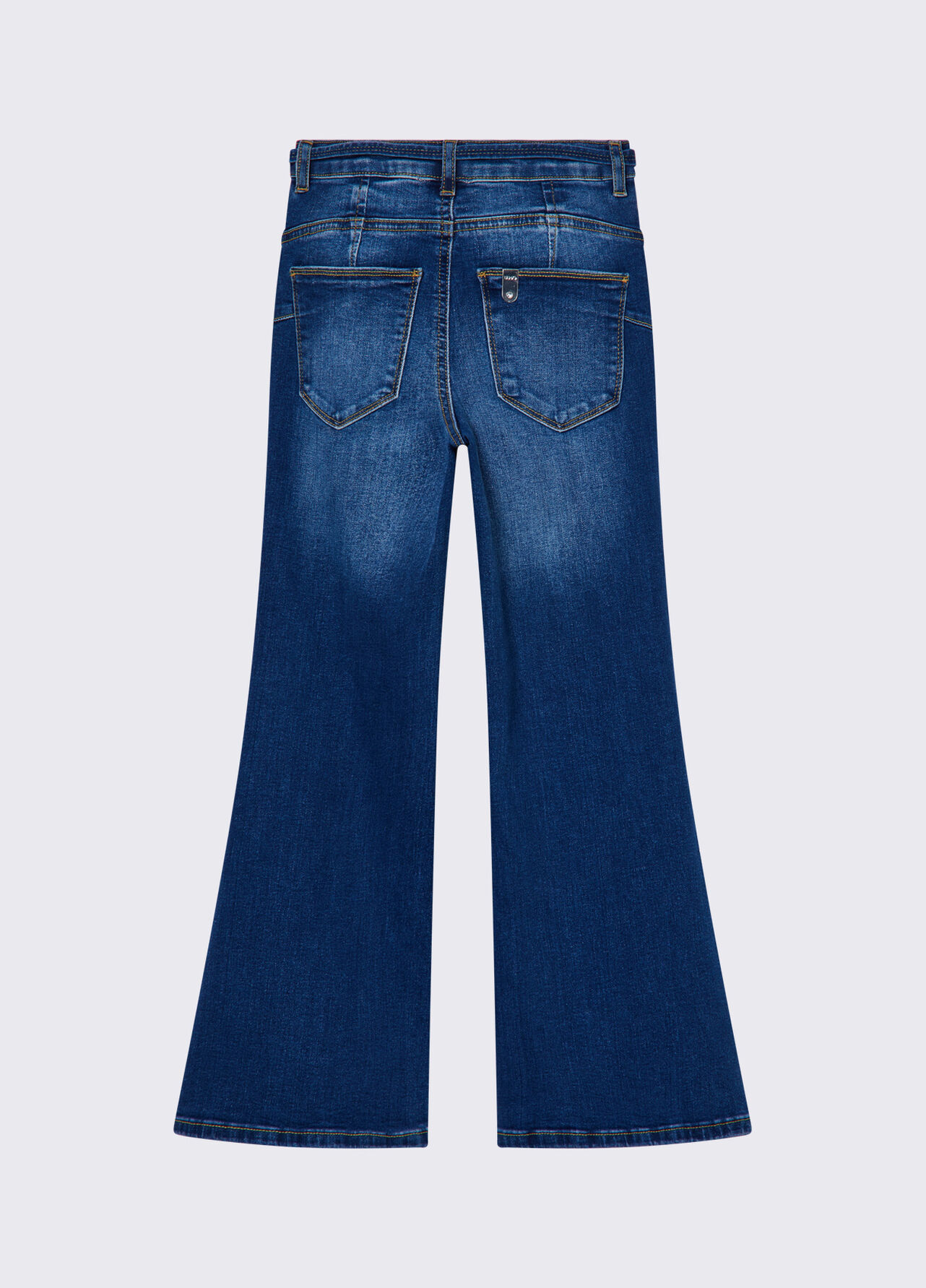 Jeans flare con cintura - DARK DENIM