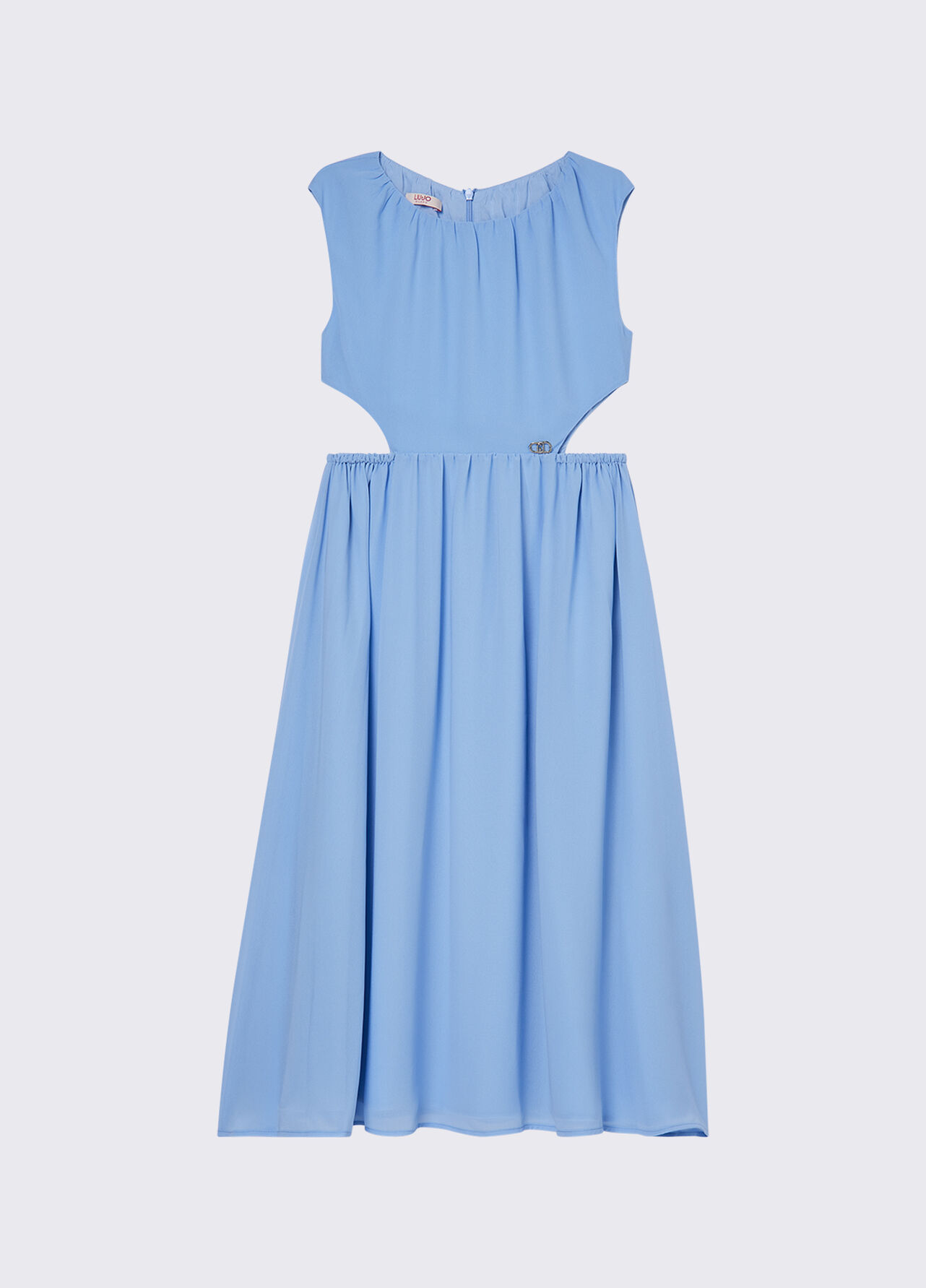 Abito lungo con cut-out - LIGHT BLUE