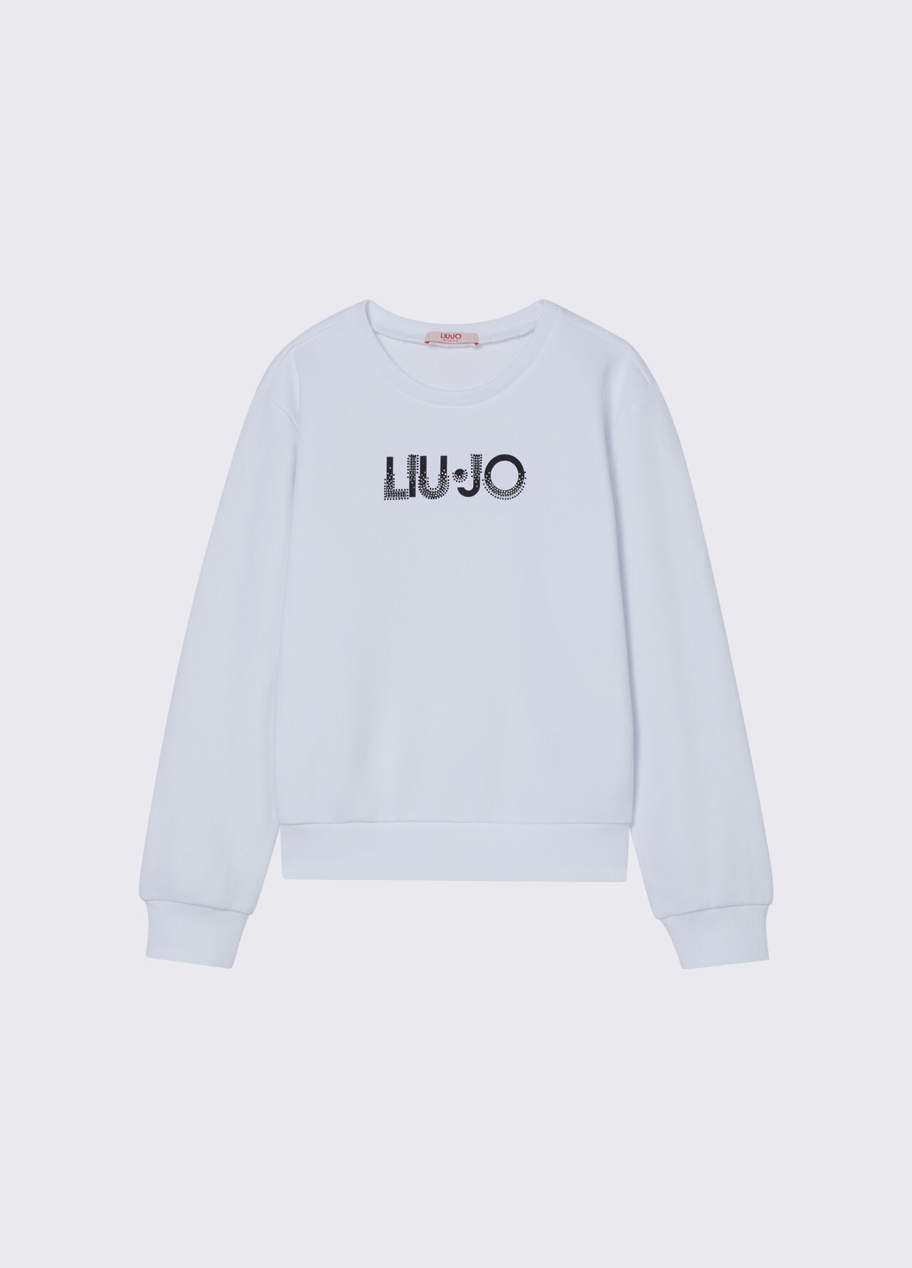Felpa con logo e strass - WHITE