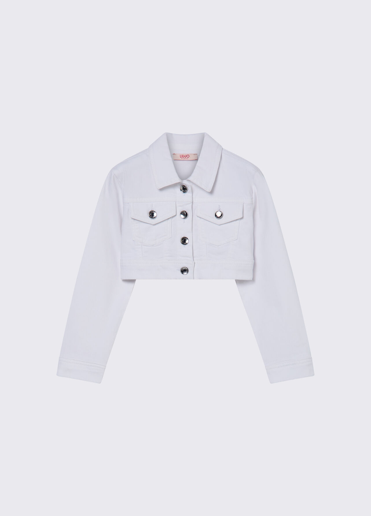 Giubbotto corto in drill cotone - WHITE