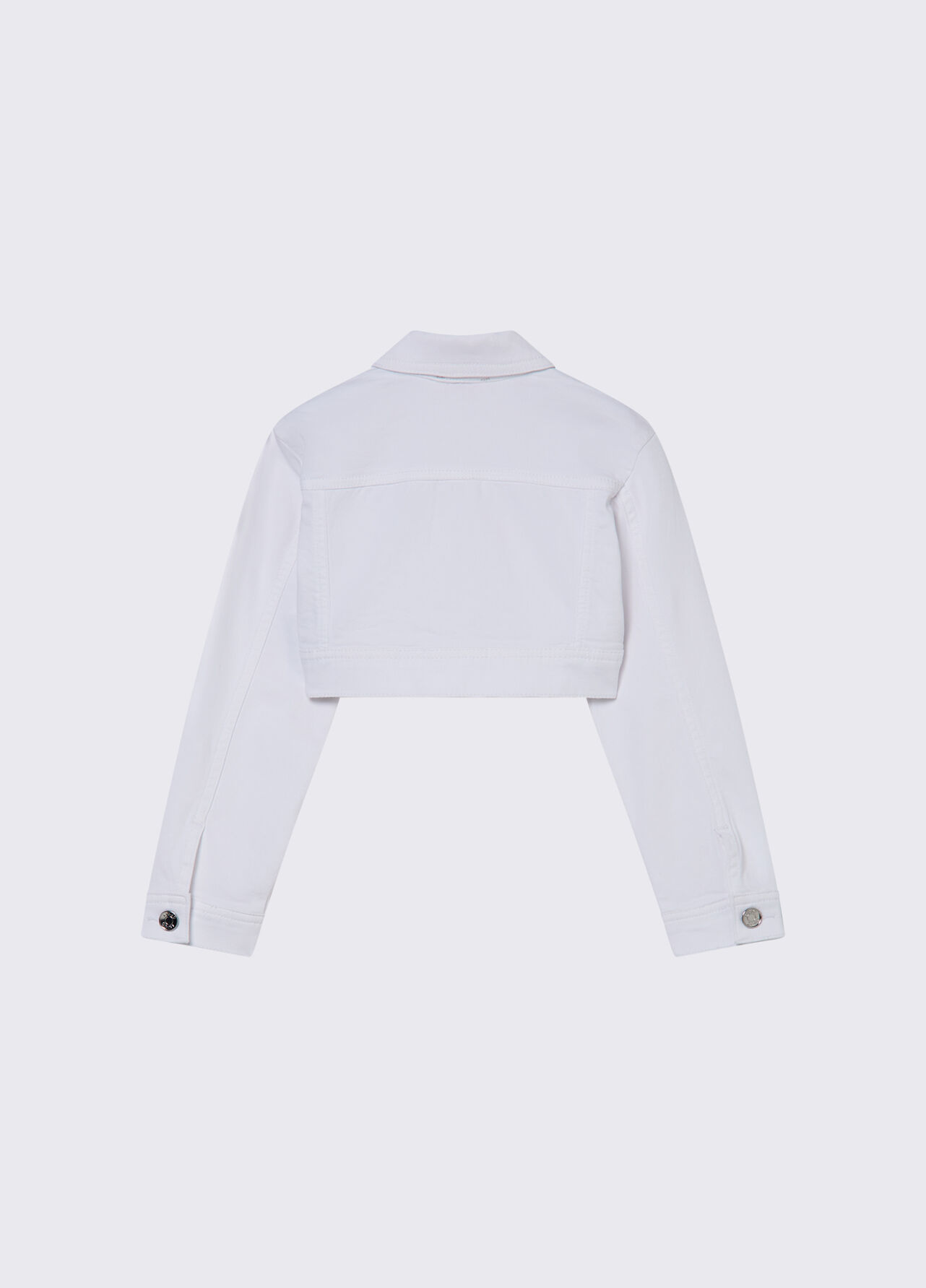 Giubbotto corto in drill cotone - WHITE