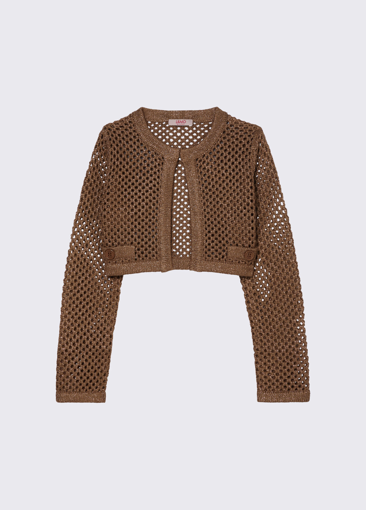 Cardigan in rete - BROWN