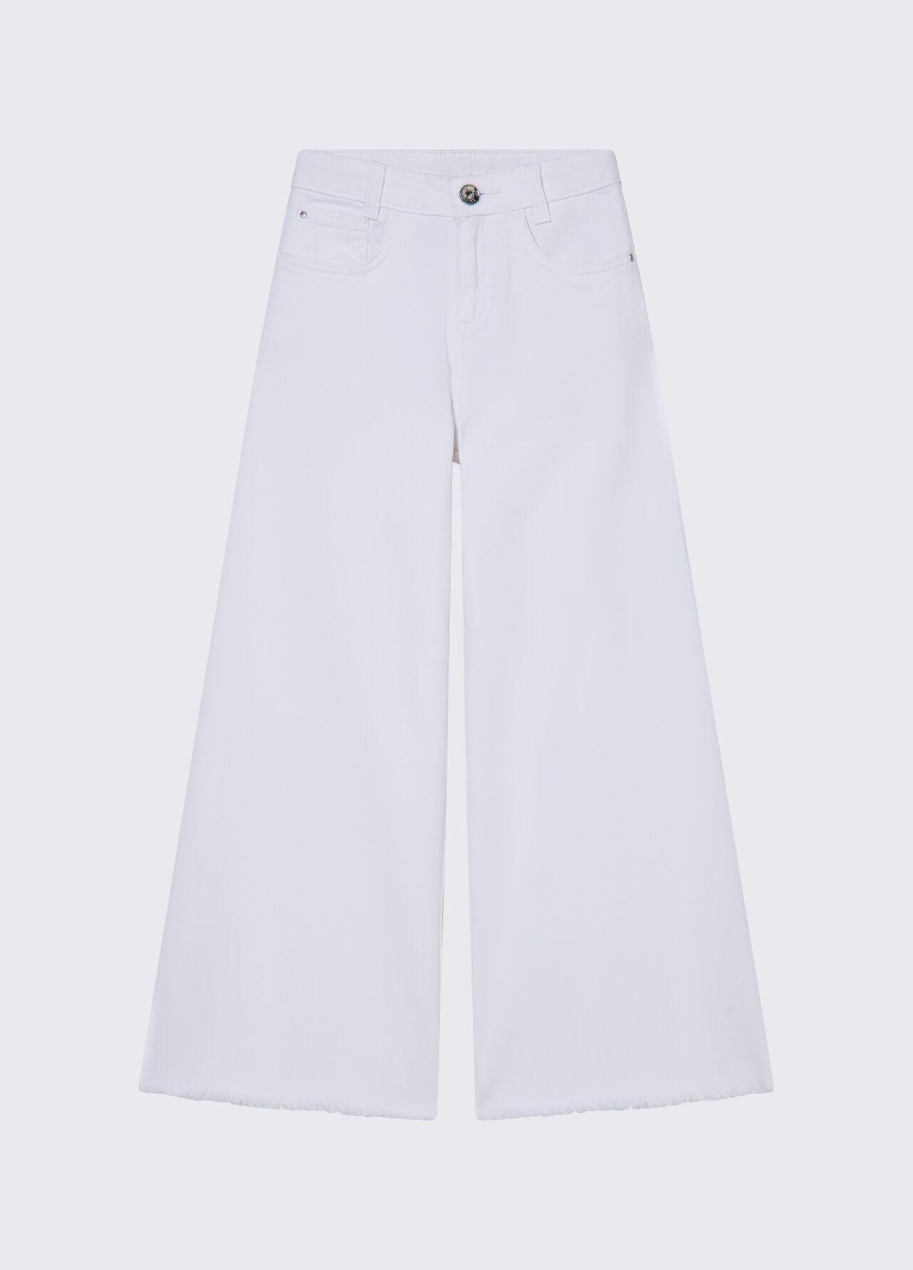 Pantaloni wide leg - WHITE