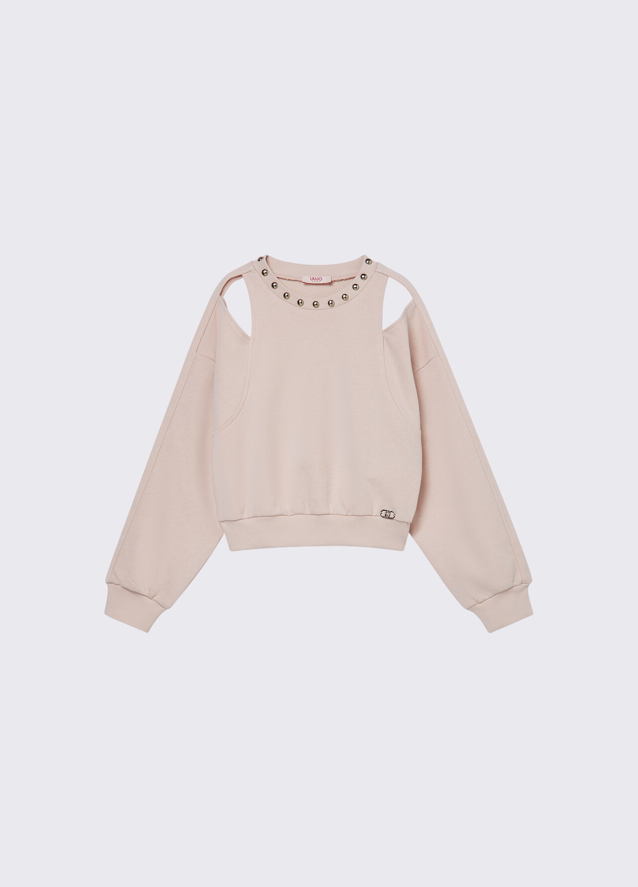 Felpa con cut-out - PEACH PINK