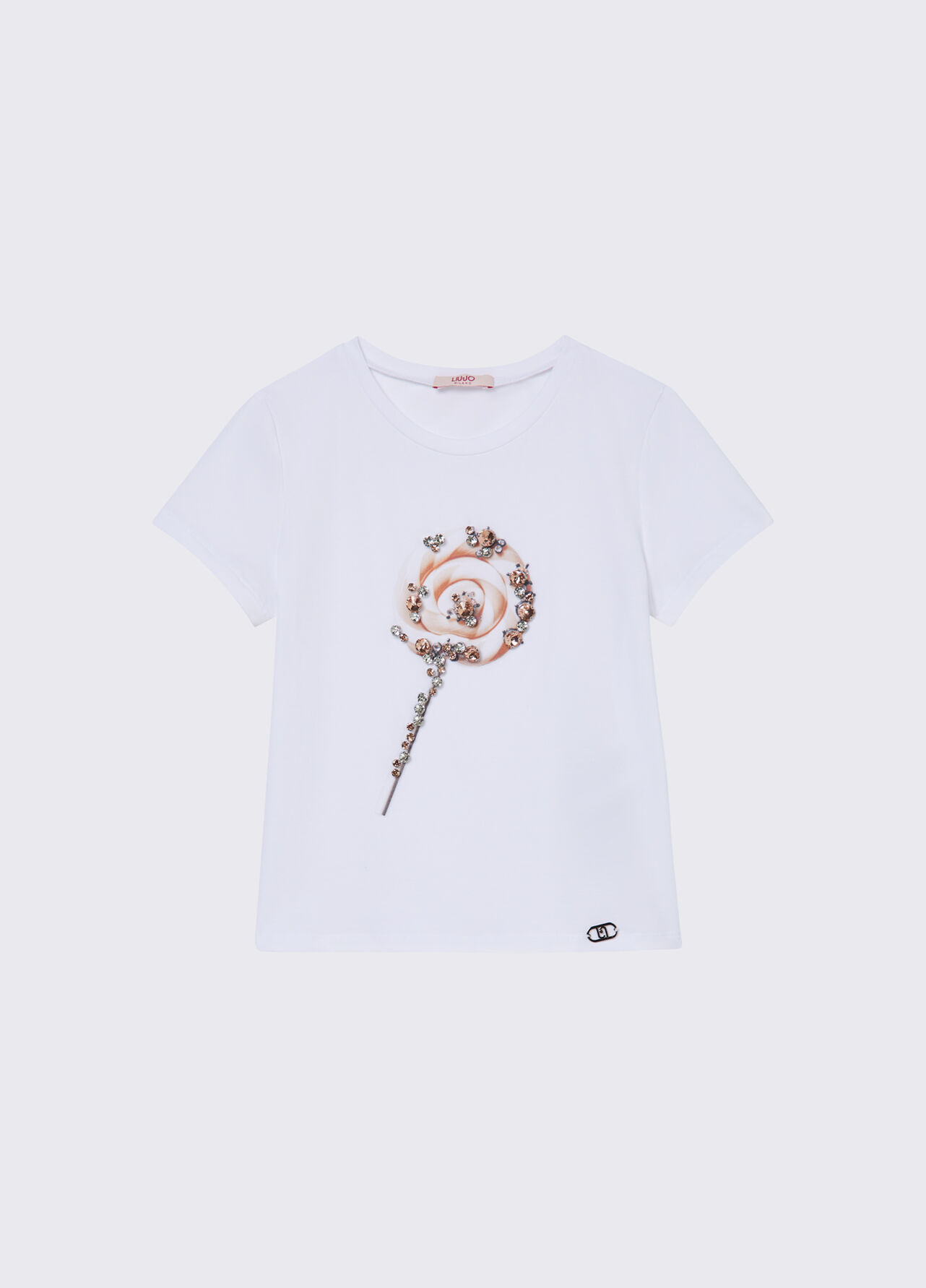 T-shirt con stampa e castoni - LOLLIPOP MULTICOLOR