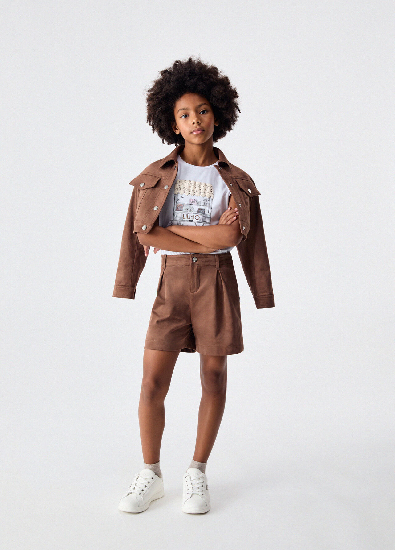 Short in microfibra - BROWN