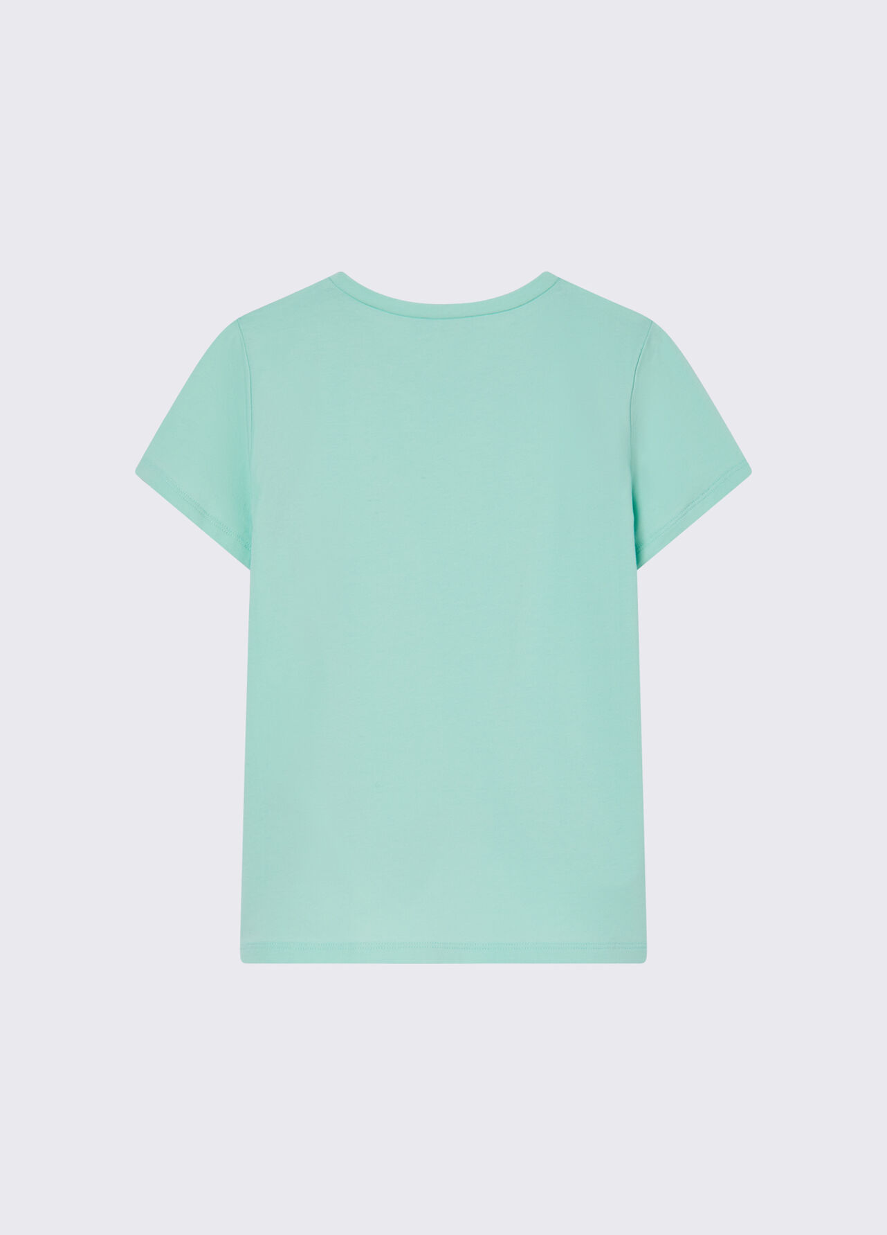 T-shirt con logo e strass - MINT GREEN