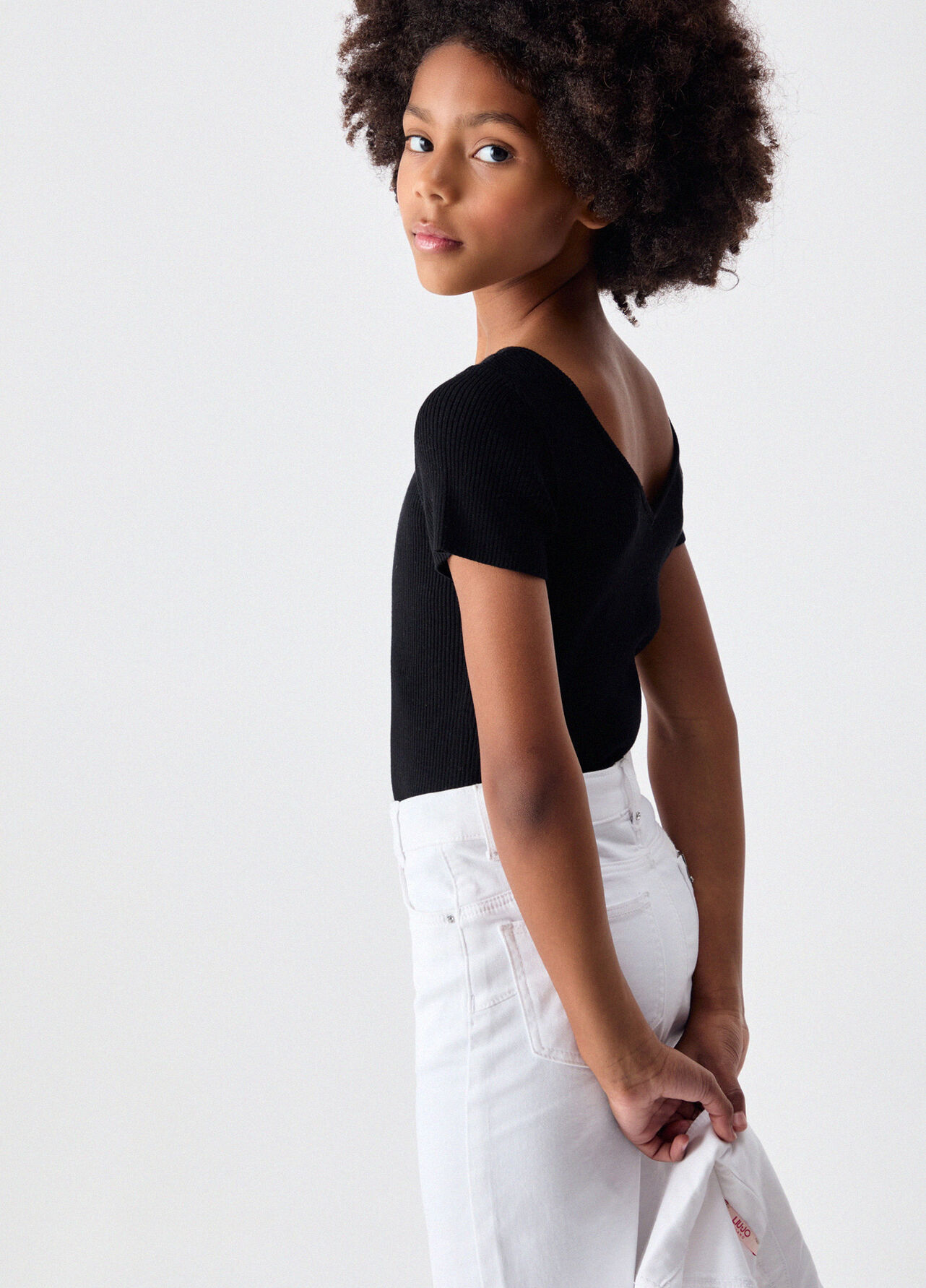 Top in maglia - BLACK