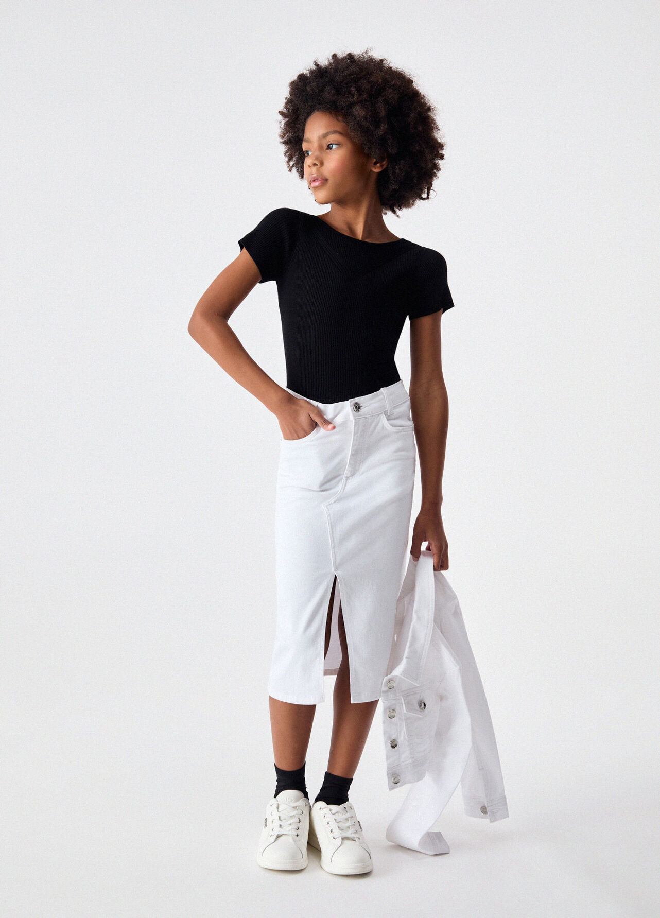 Top in maglia - BLACK