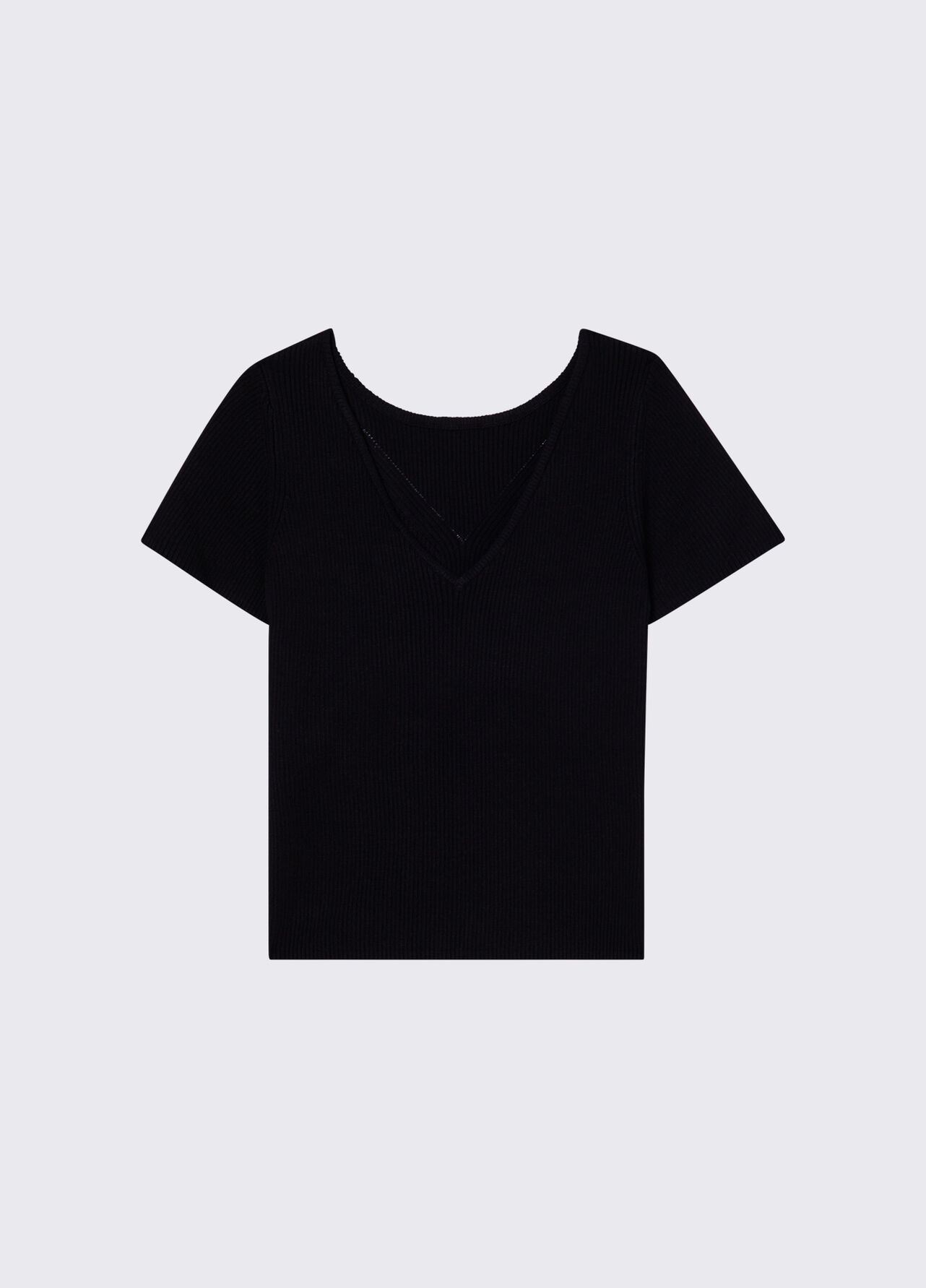 Top in maglia - BLACK