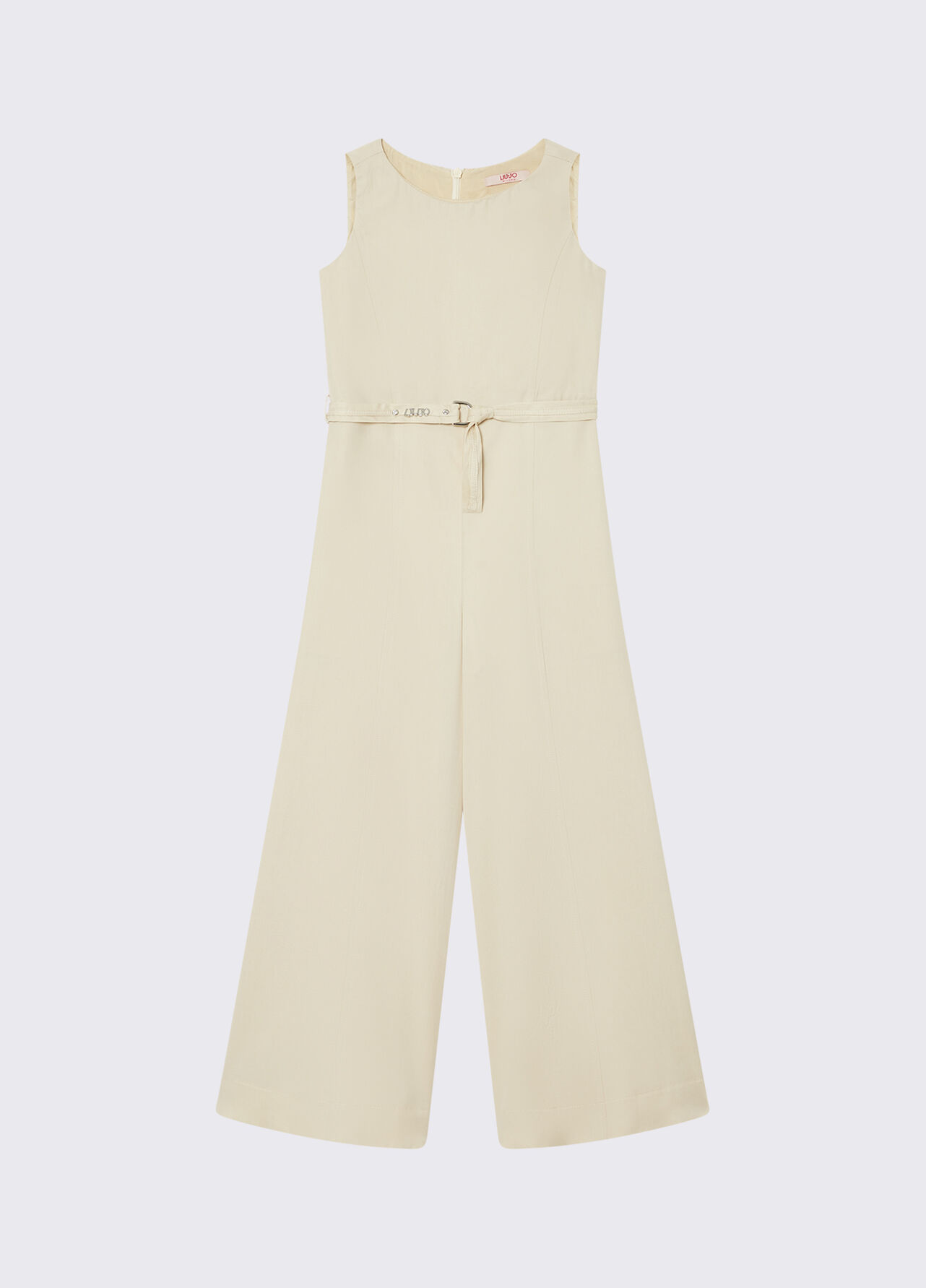 Tuta casual con cintura - BEIGE