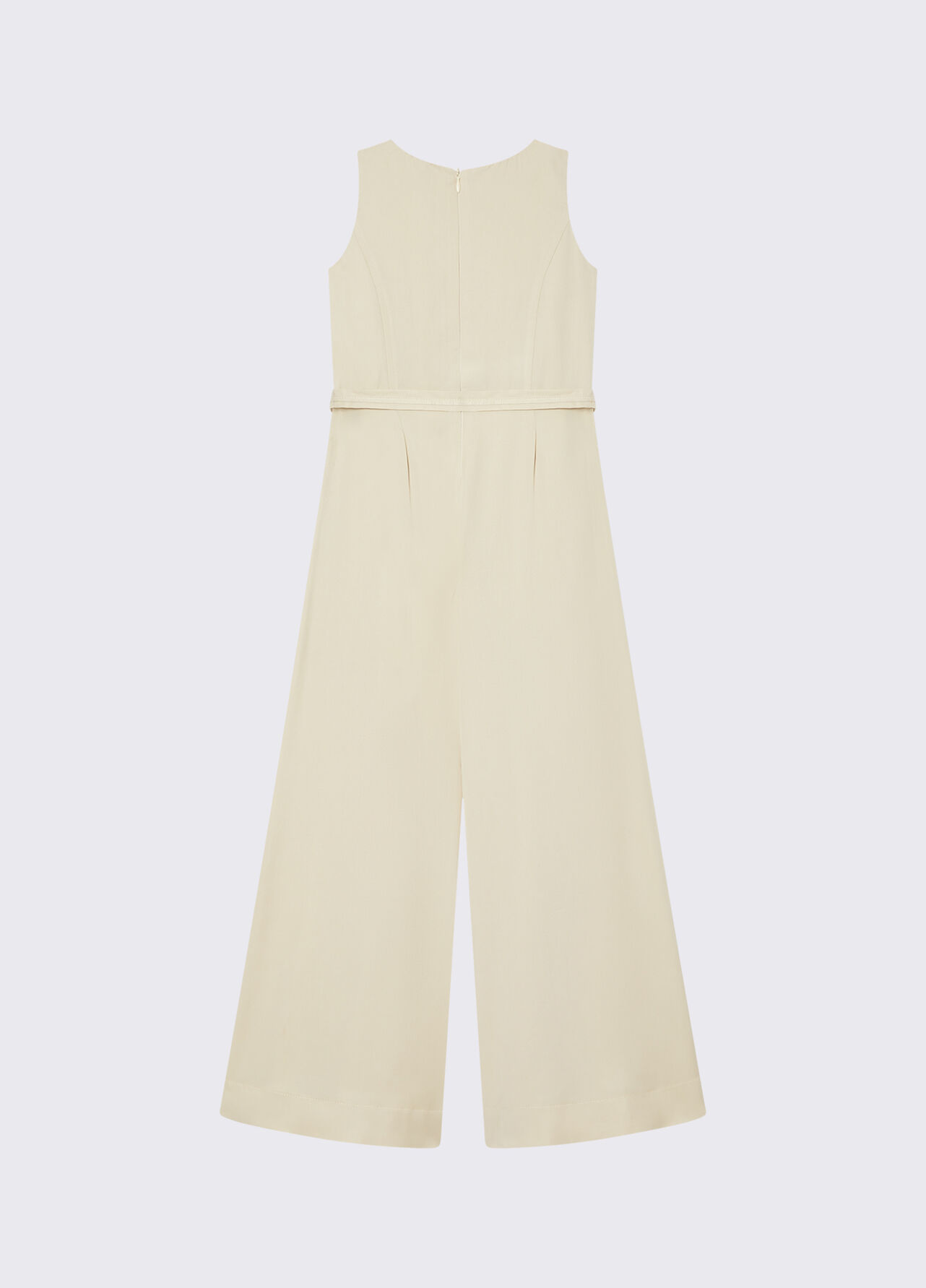 Tuta casual con cintura - BEIGE