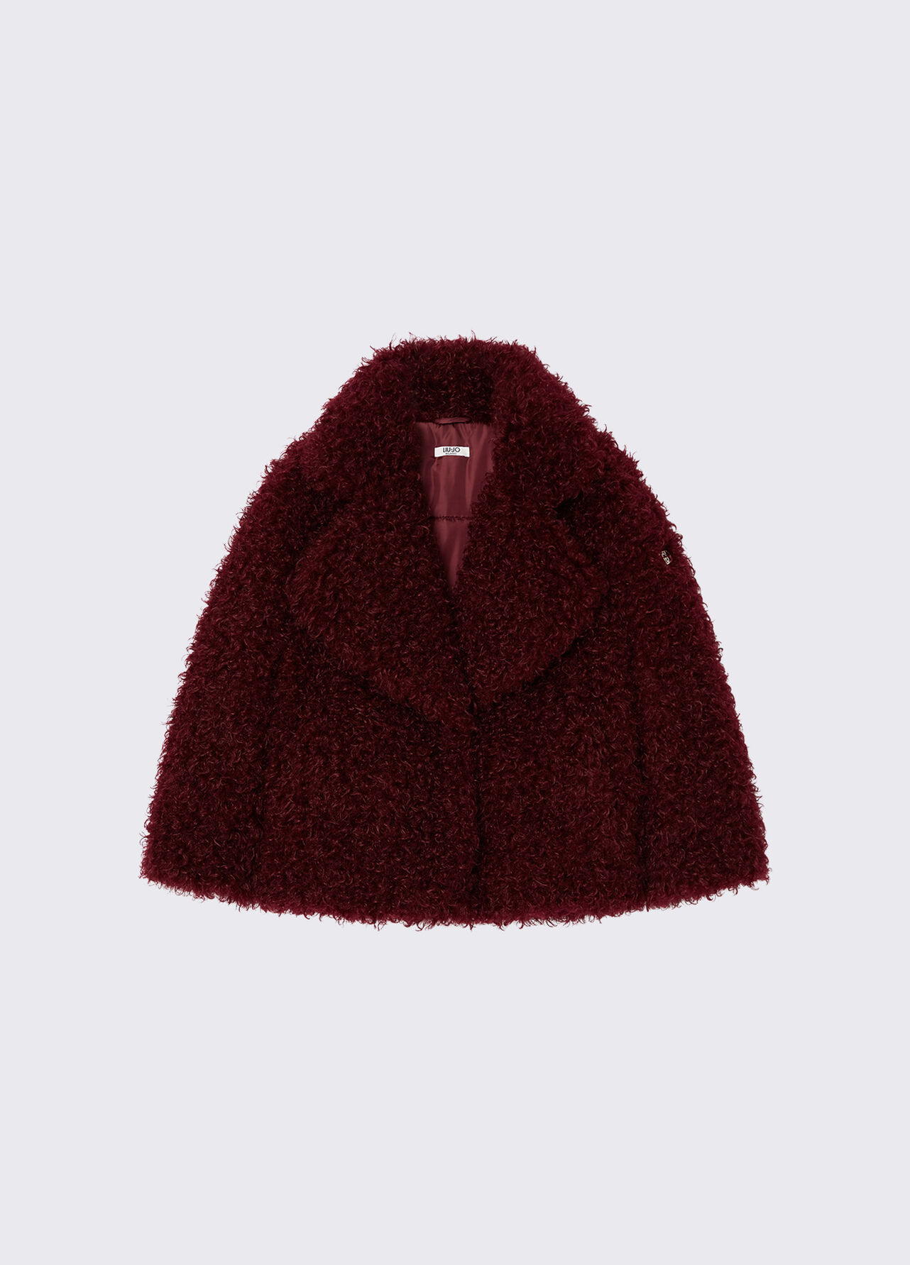 Cappotto in teddy - DARK RED