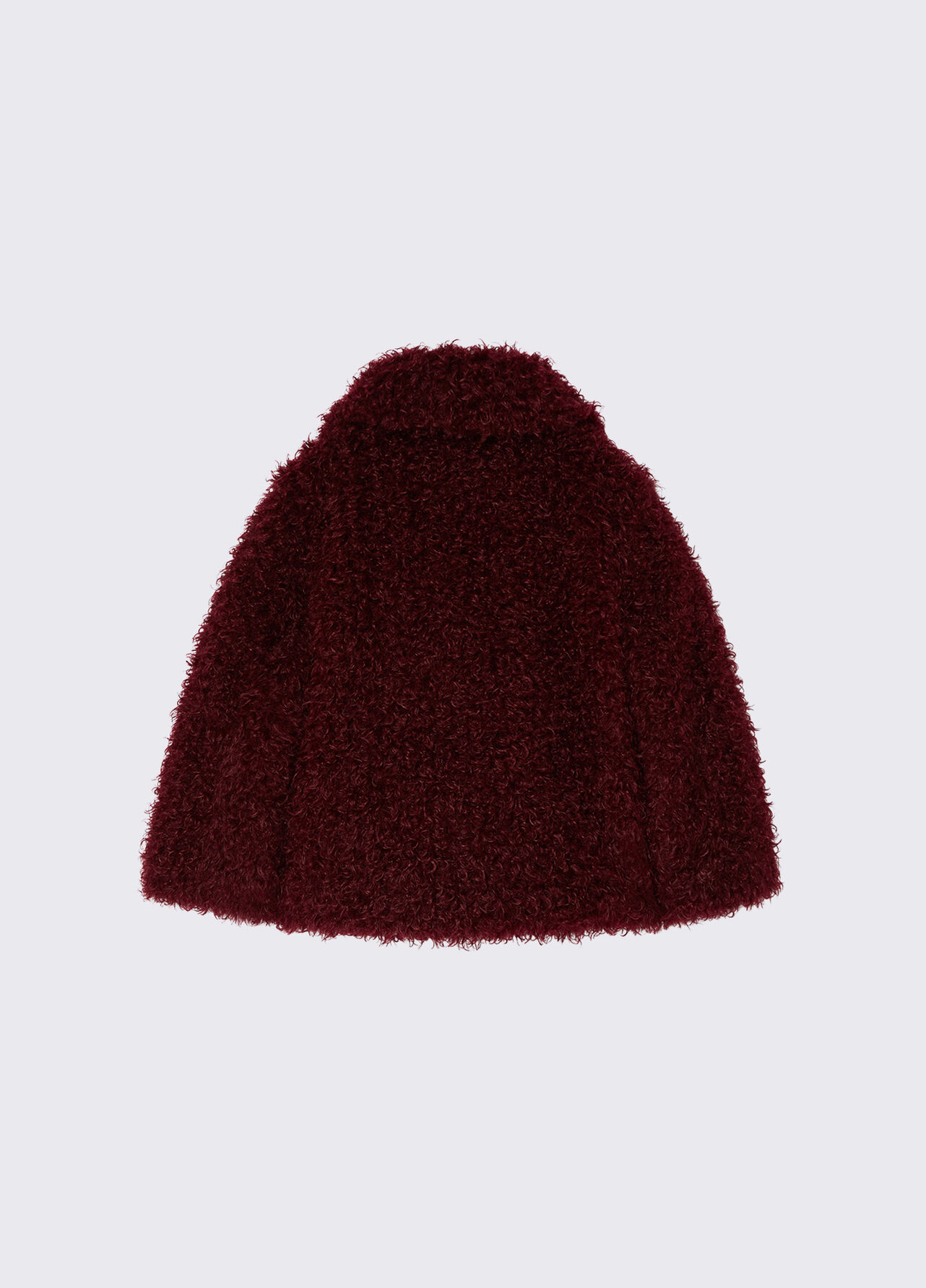 Cappotto in teddy - DARK RED