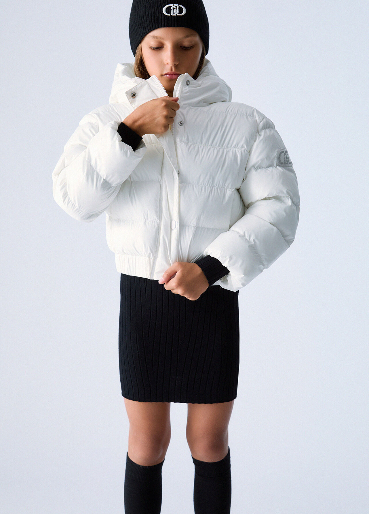 Giacca imbottita con cappuccio - WHITE