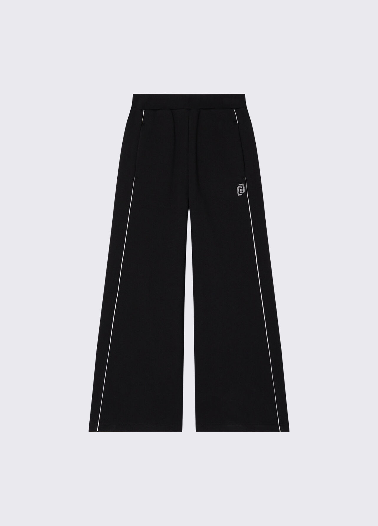 Pantaloni wide leg - BLACK
