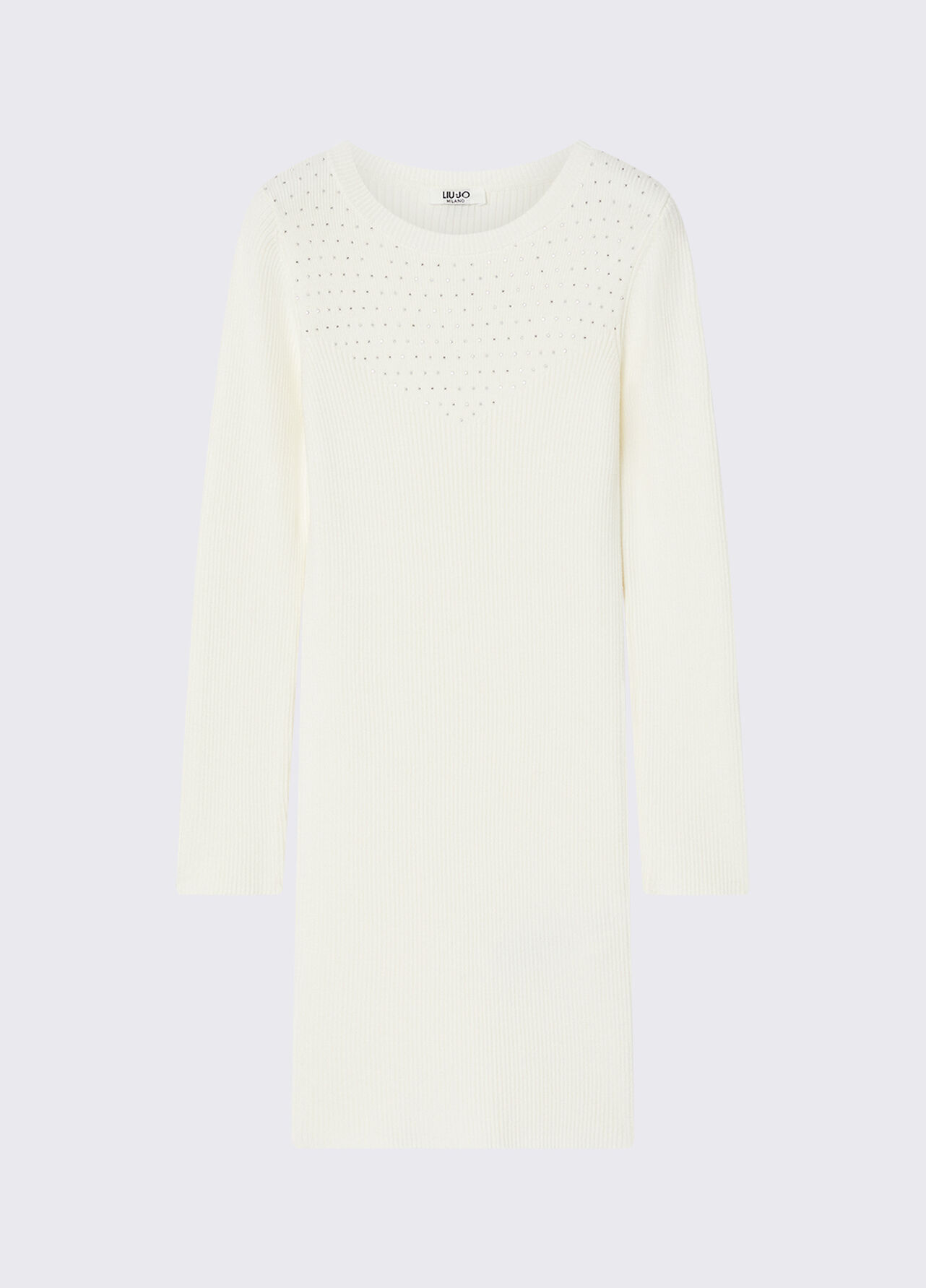 Abito corto in maglia - WHITE