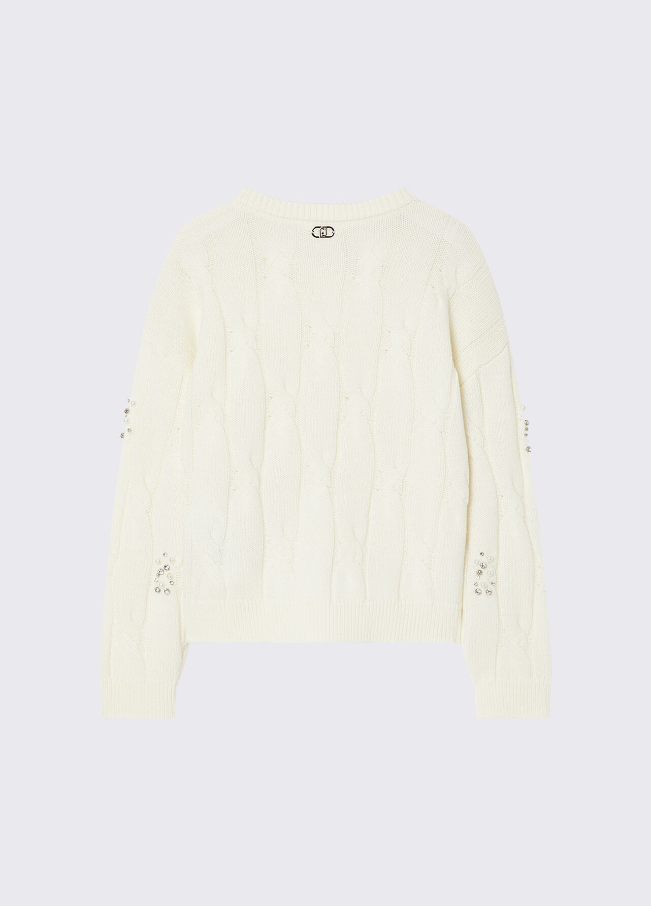 Maglia con ricami gioiello - WHITE