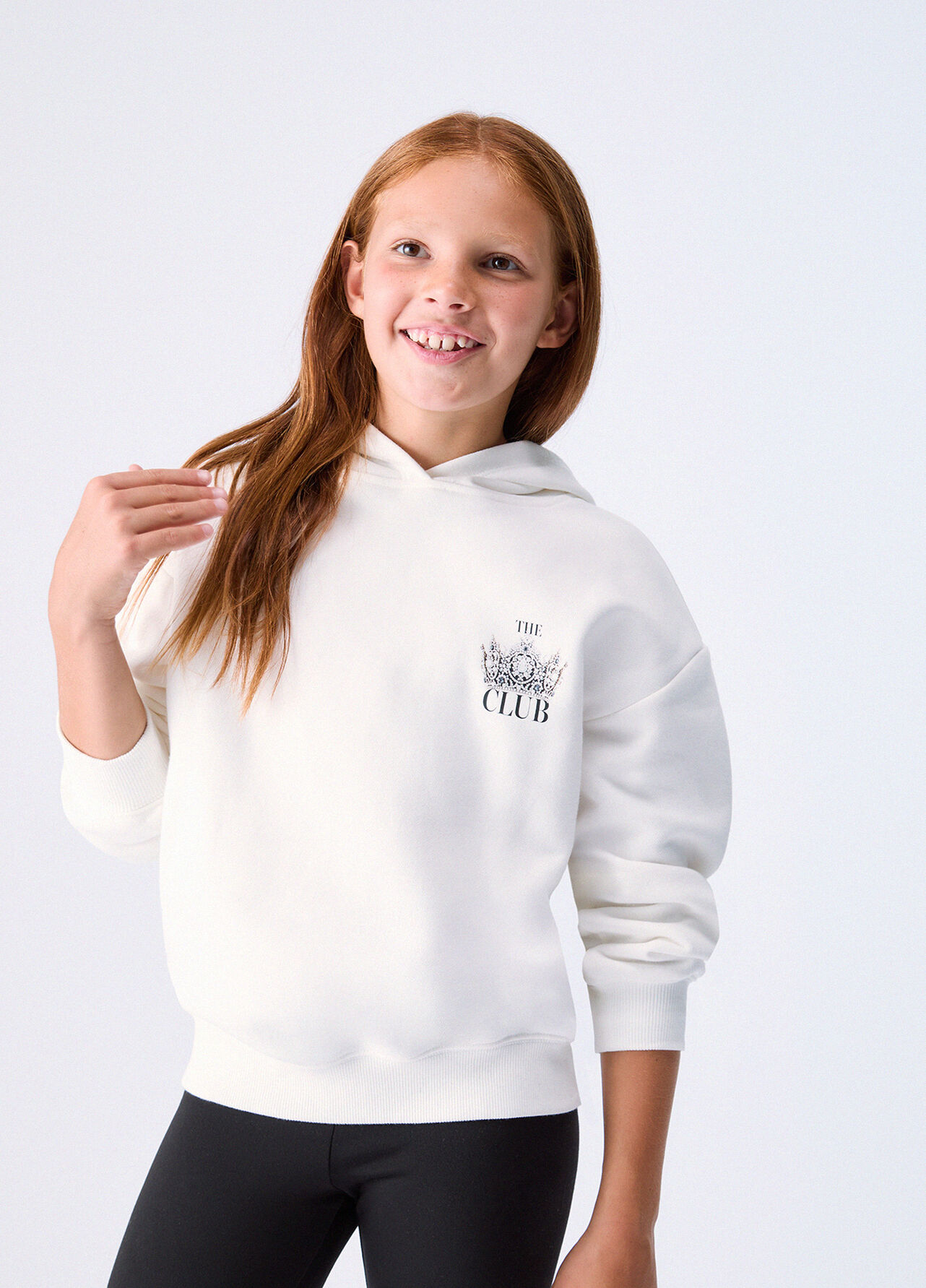 Felpa con cappuccio - WHITE