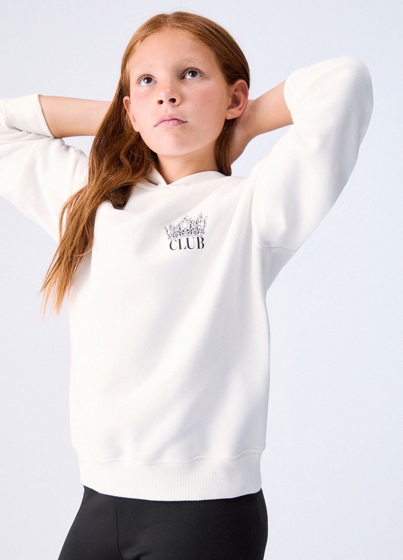 Felpa con cappuccio - WHITE