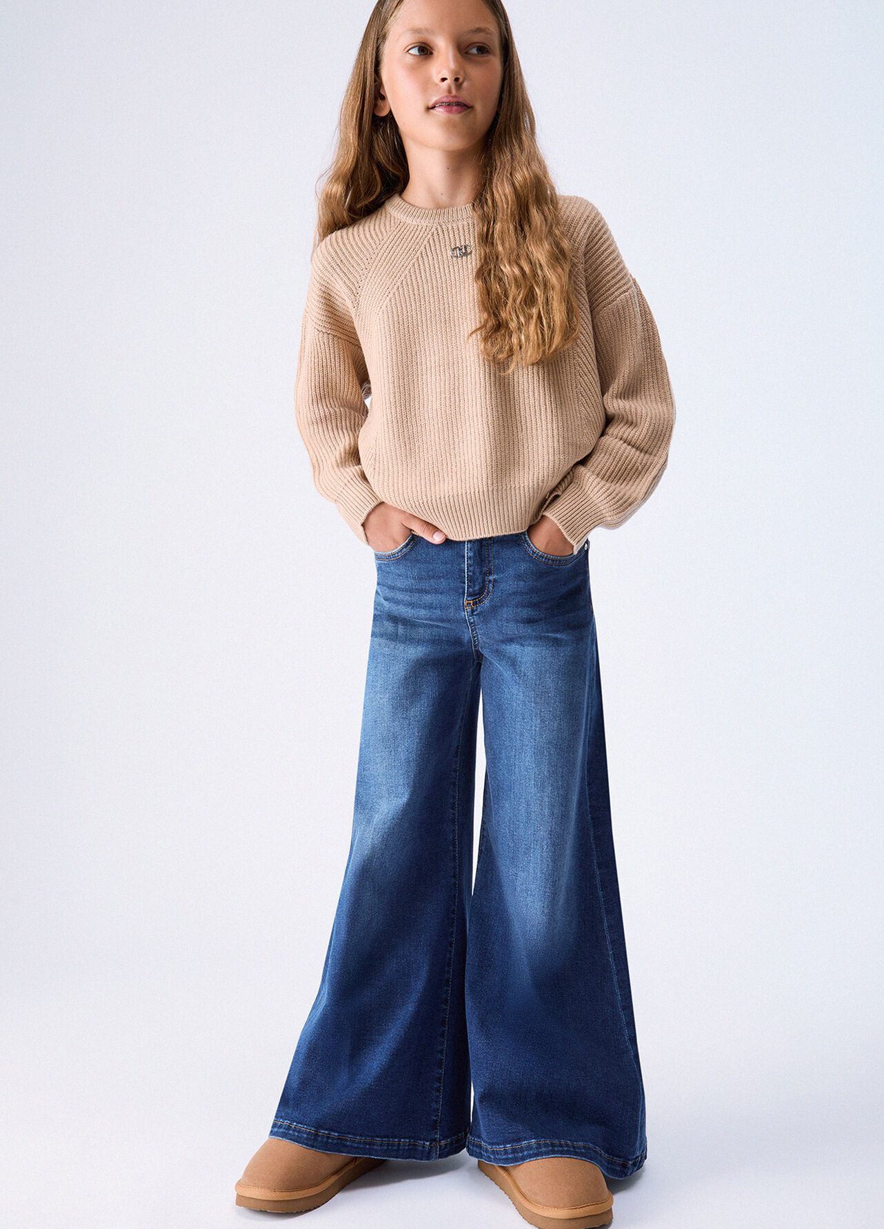 Maglia in misto lana - BEIGE